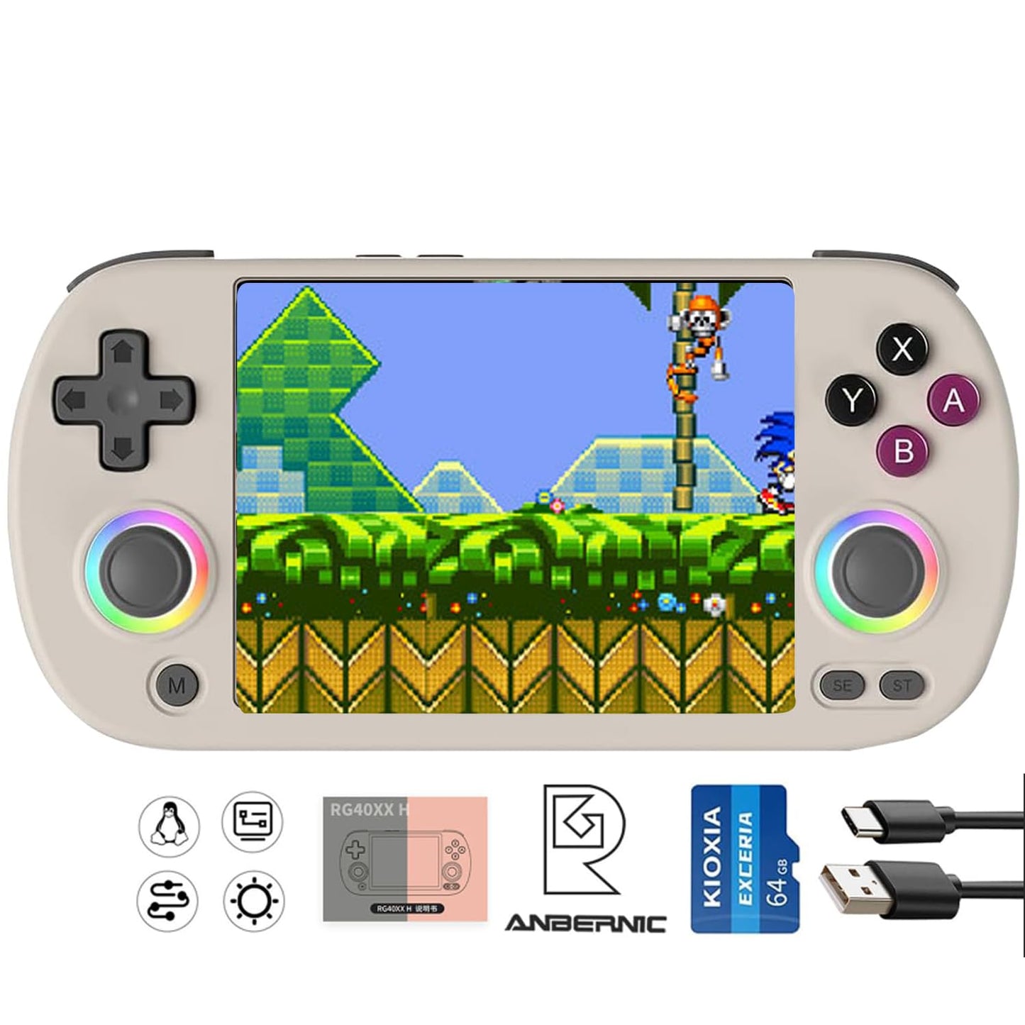 RG40XX H Handheld Game Console with 4.0ft' IPS Screen