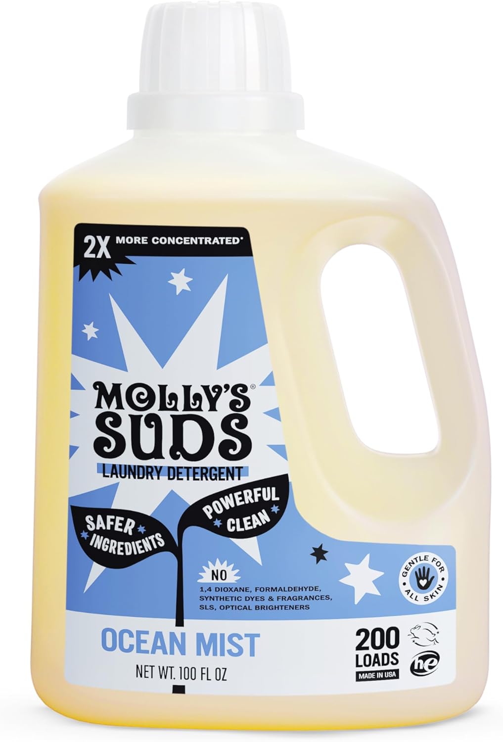 Molly's Suds Liquid Laundry Detergent for Sensitive Skin Care