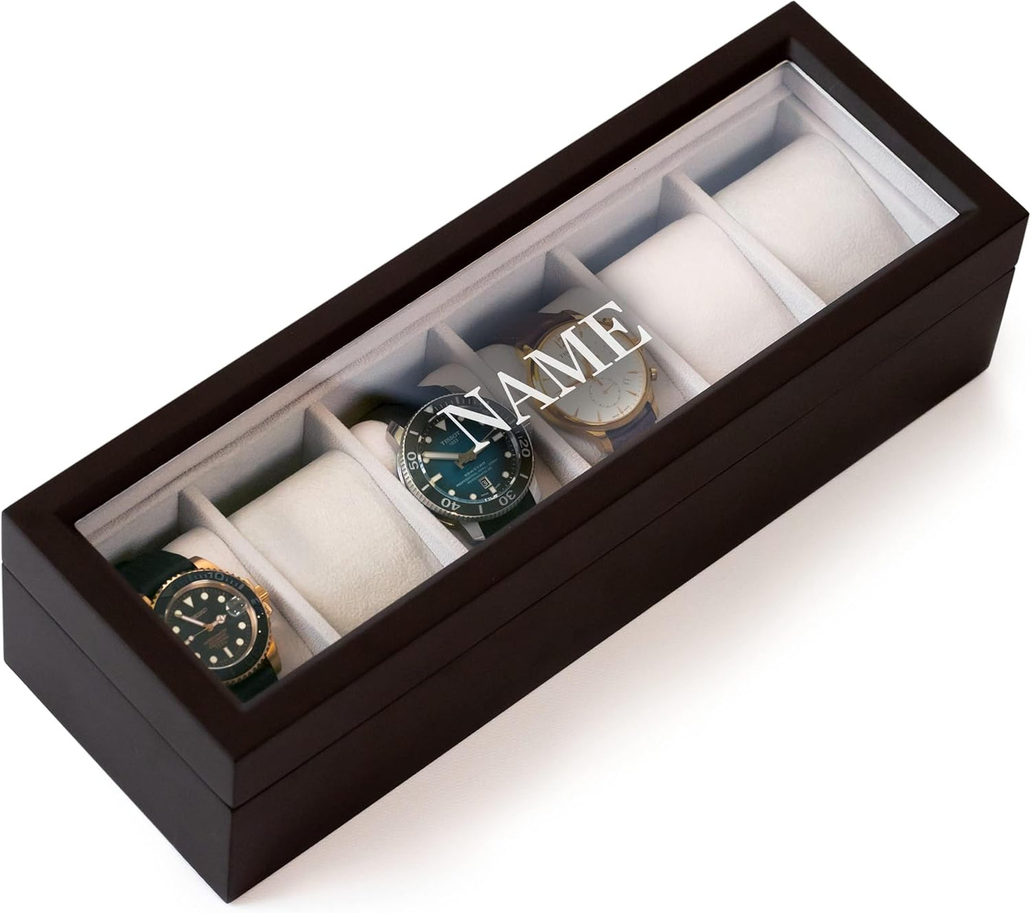 Personalized Wooden Watch Box - 6 Slots