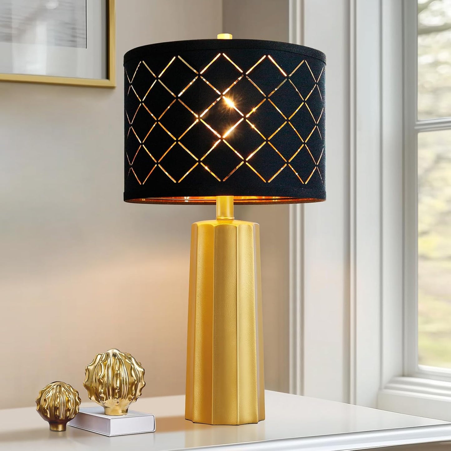 Modern 24 in Table Lamp for Living Room and Bedroom Decor