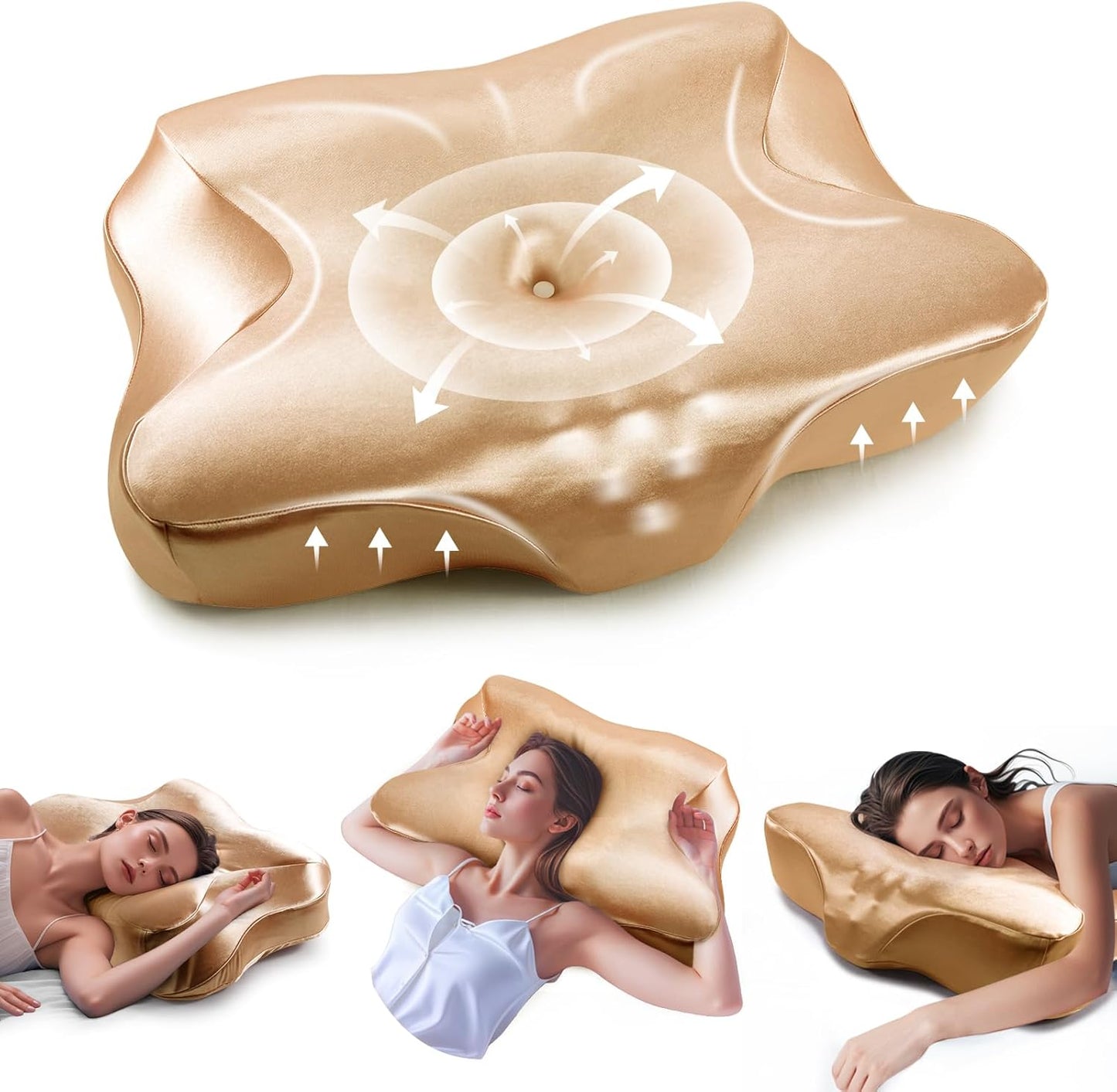 Pain Relief Cooling Pillow for Neck Support Adjustable Comfort