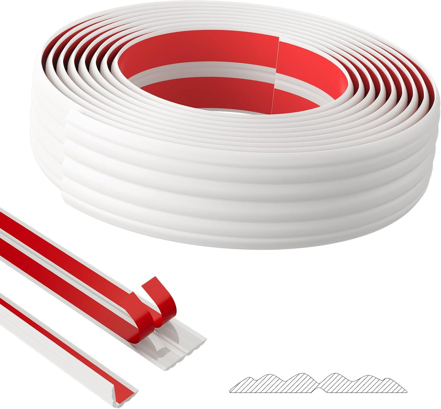 Duzzy Wall Corner Protector Trim - Flexible 40 Feet Molding
