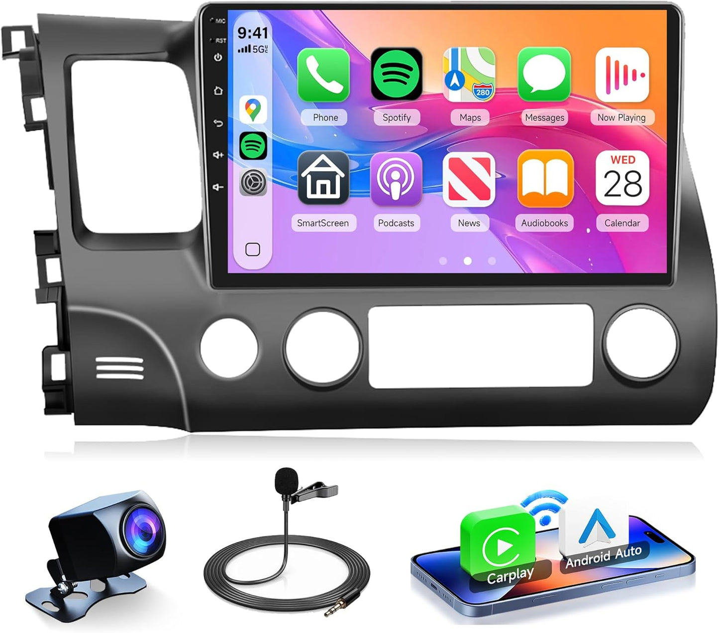 4G+64G Android 13 Car Radio for Honda Civic 2006-2011 Review