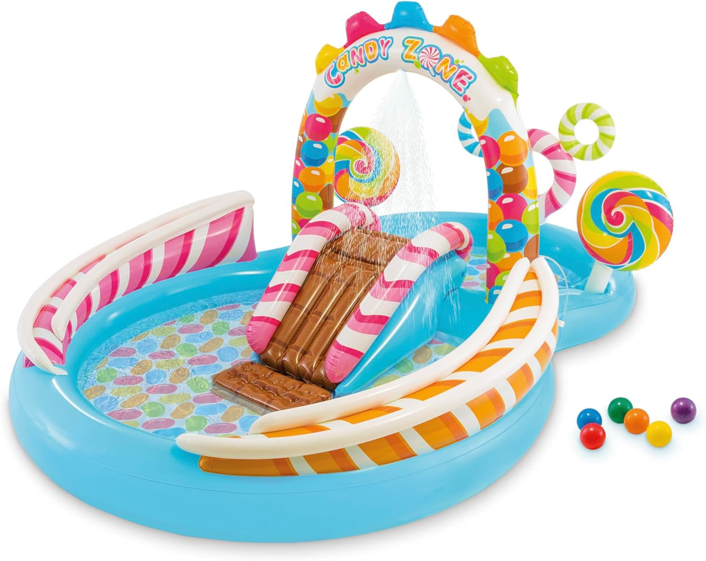 Intex Candy Zone Inflatable Kiddie Pool with Water Sprayer