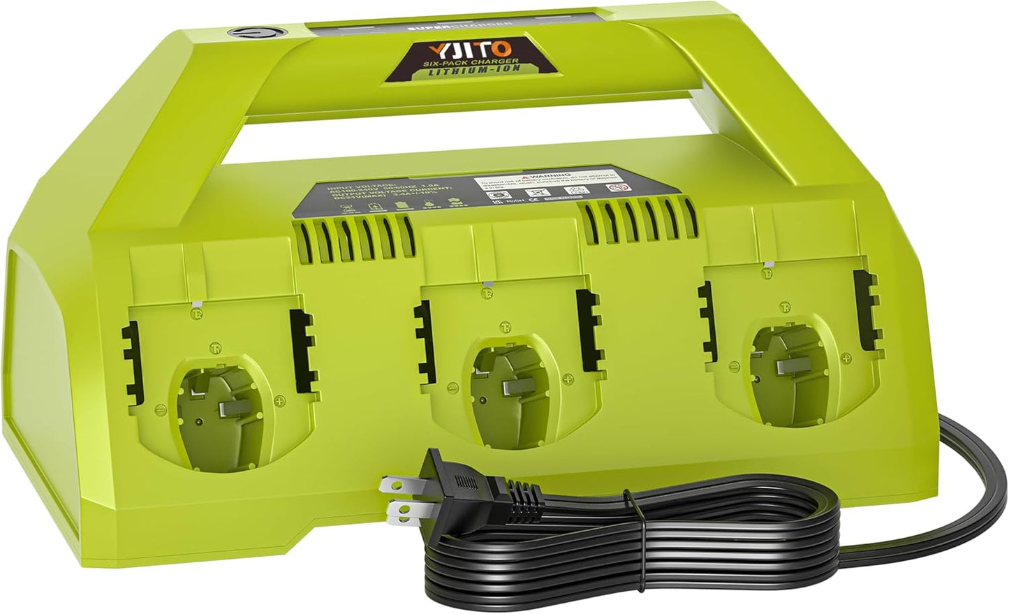 Upgraded 6-Port Fast Charger for Ryobi 18V ONE+ Batteries