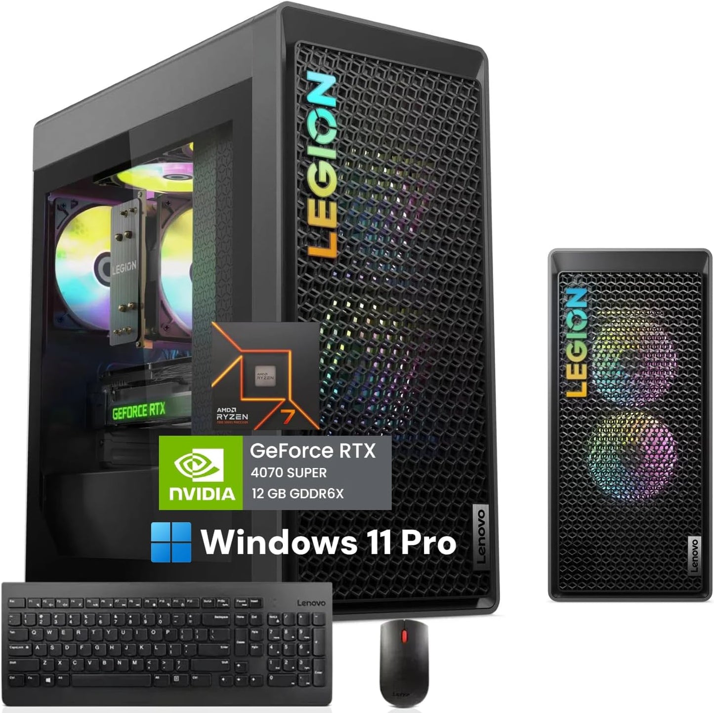 Lenovo Legion Tower 5 Gaming Desktop with Ryzen 7 and RTX 4070