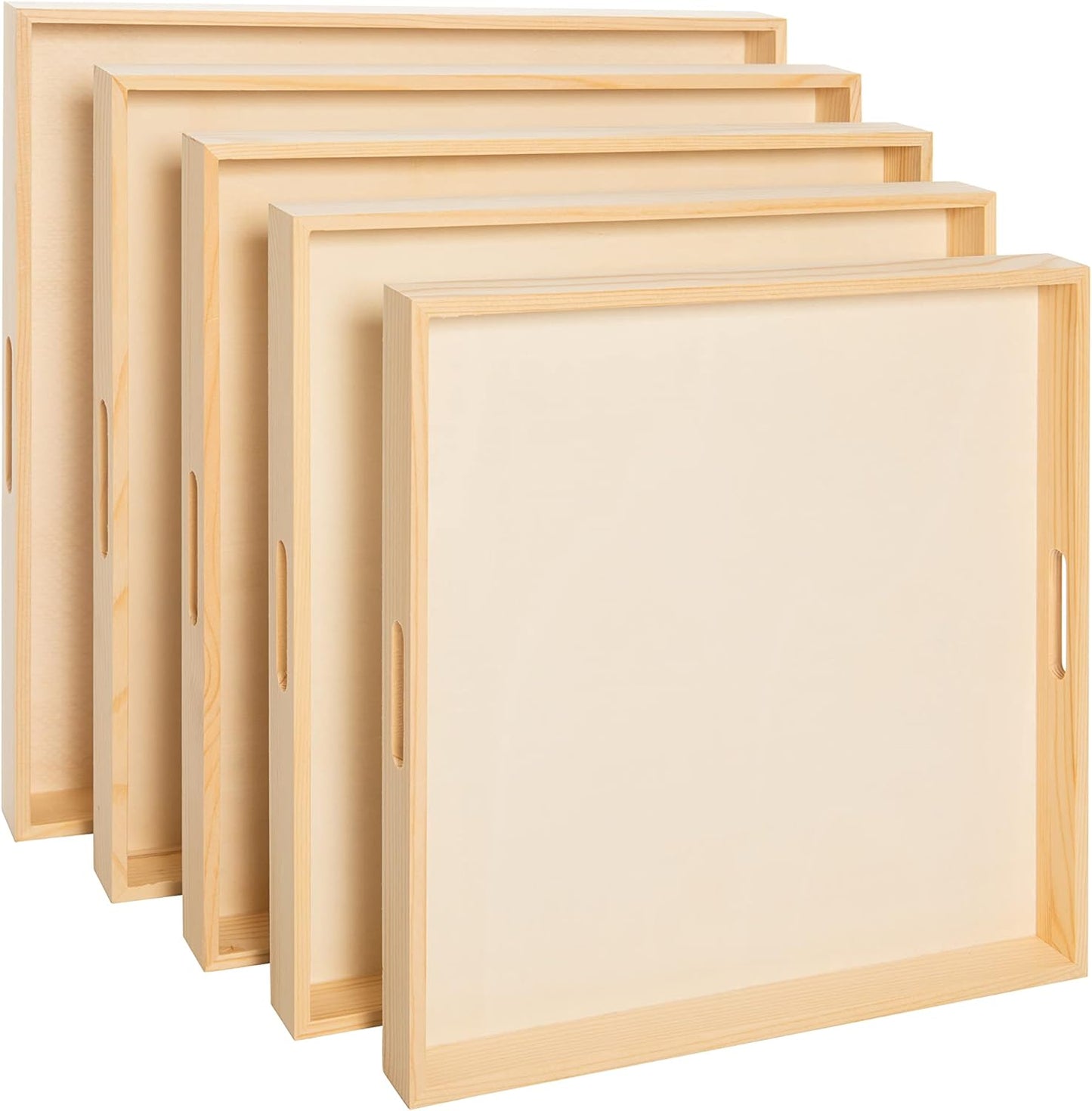 Creative Hobbies Wooden Nested Serving Trays for Crafts and Decor
