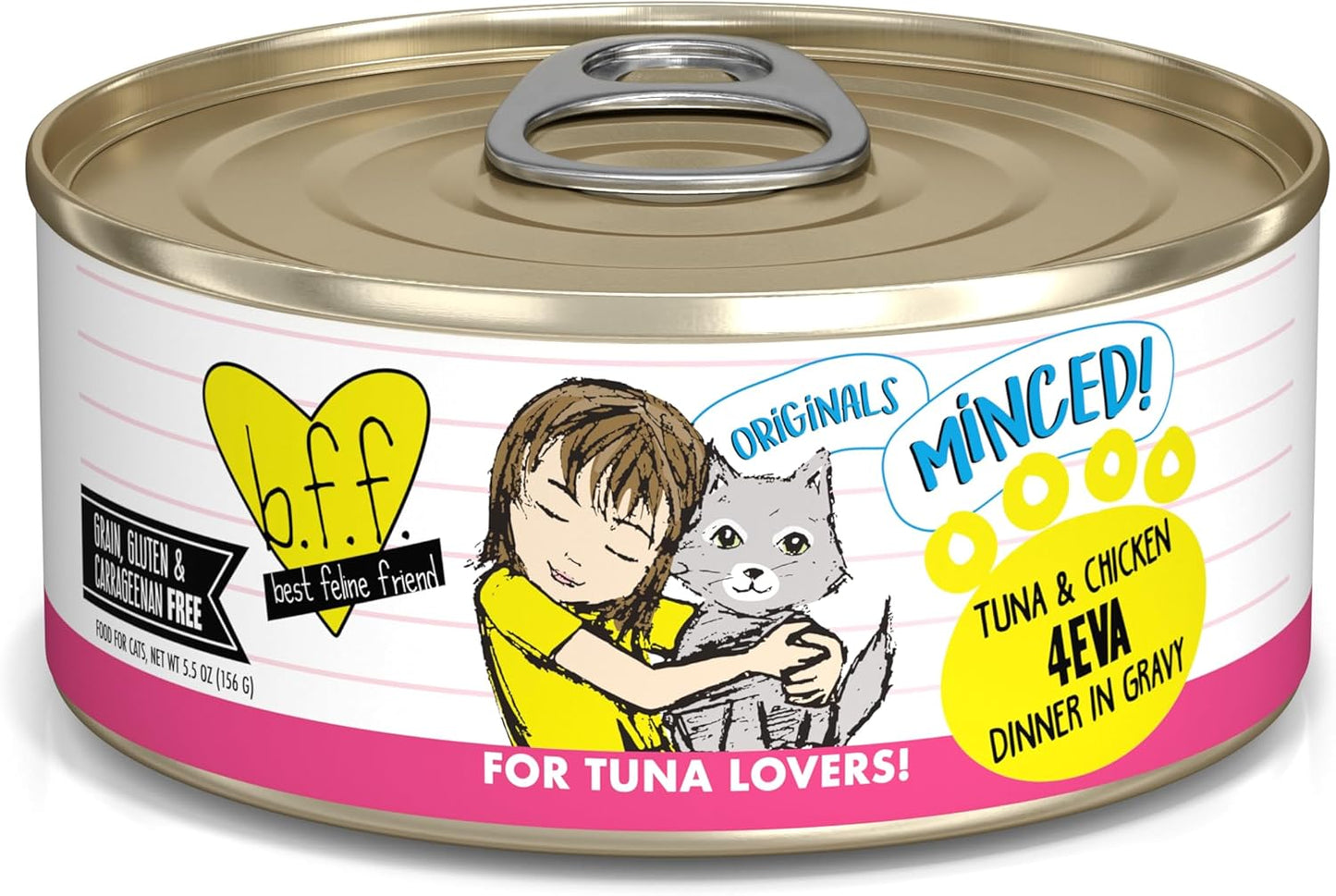 Weruva BFF Minced Natural Wet Cat Food with Tuna and Chicken