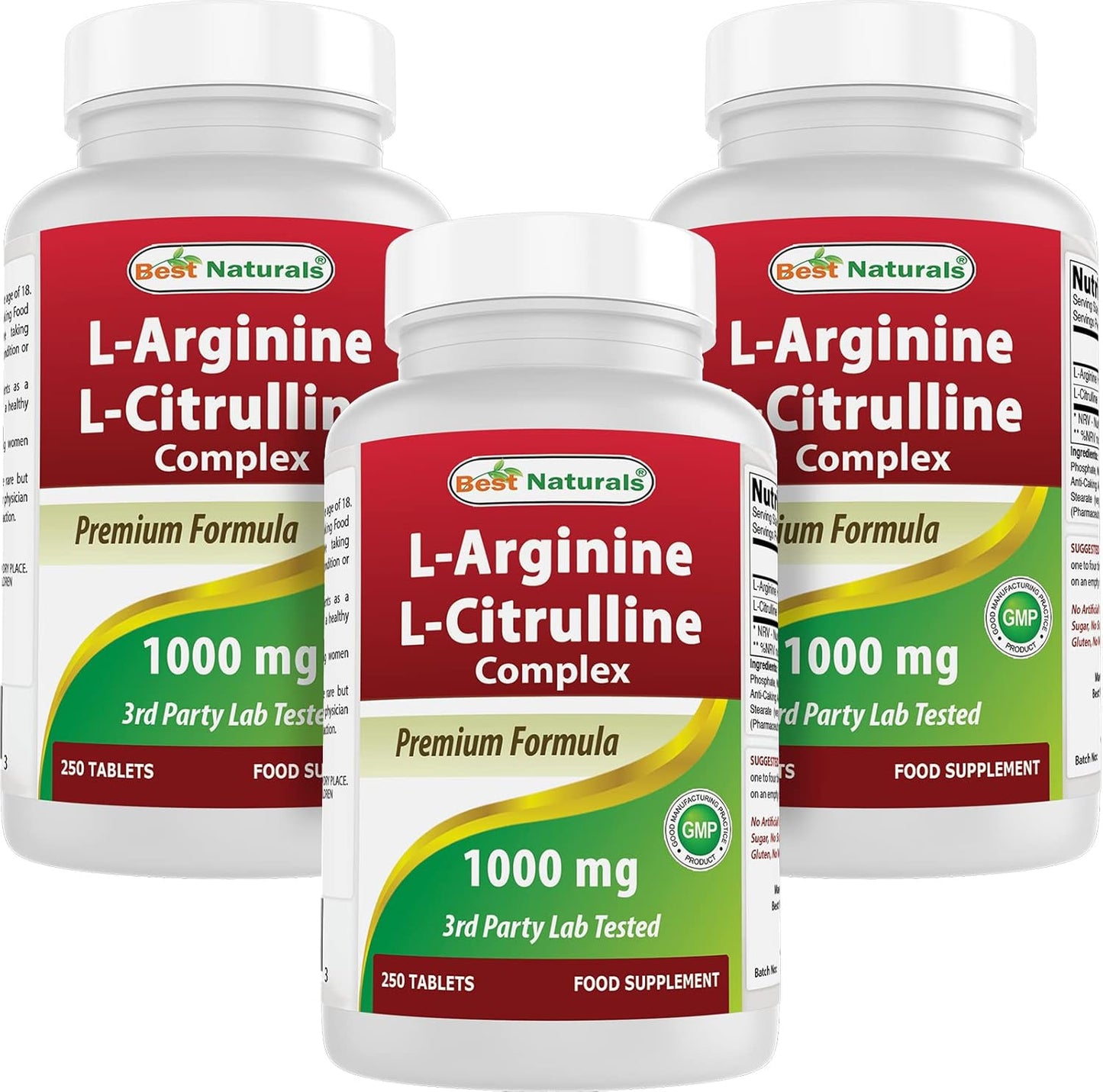 Best Naturals L-Arginine L-Citrulline Complex 1000 mg Tablets