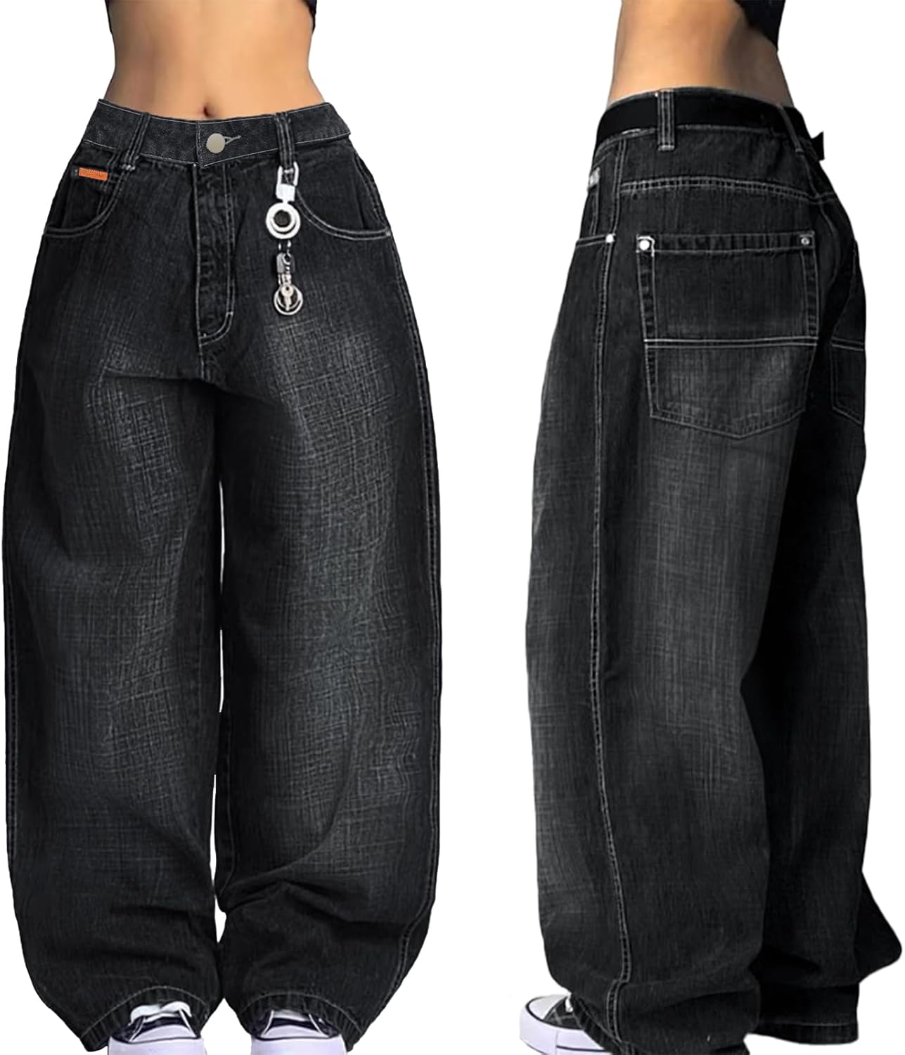EMMIOL Women Boyfriends Hip Hop 90s Vintage Baggy Jeans Review