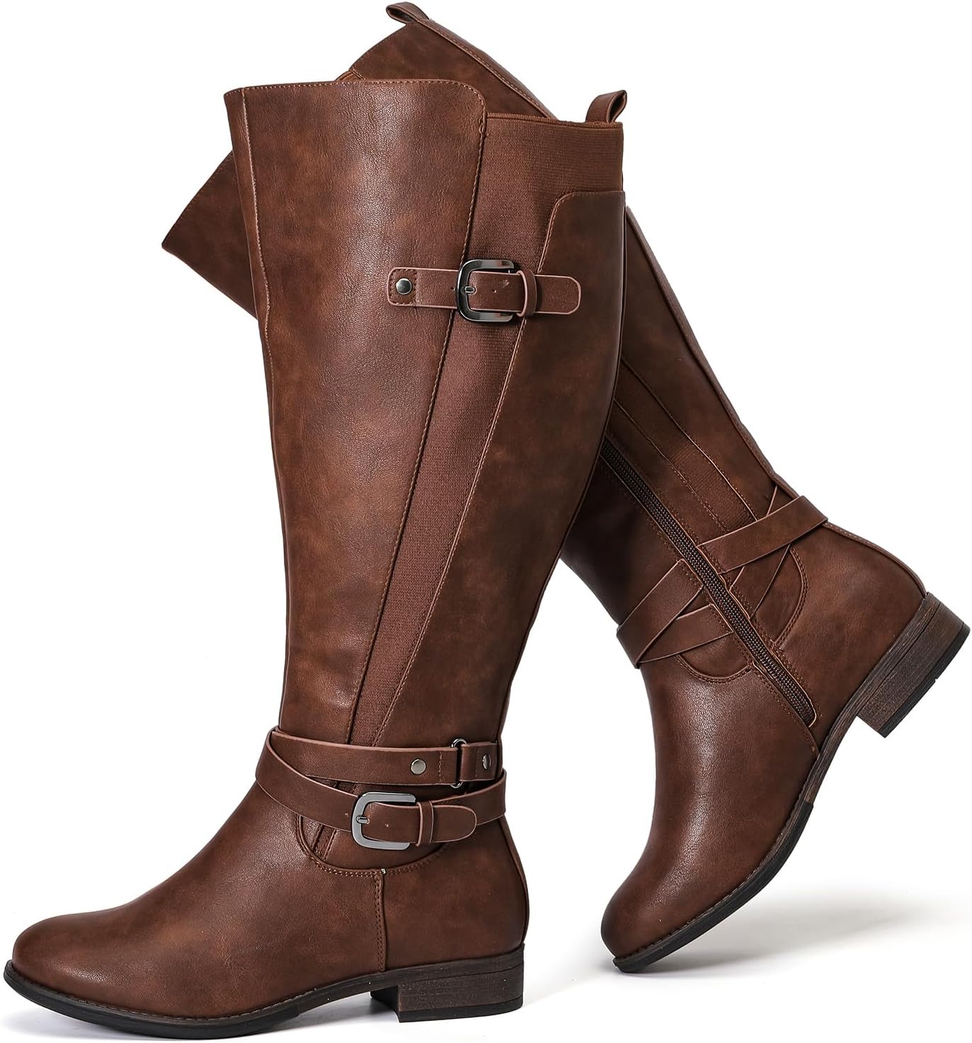 Luoika Women's Extra Wide Calf Knee High Boots for Comfort