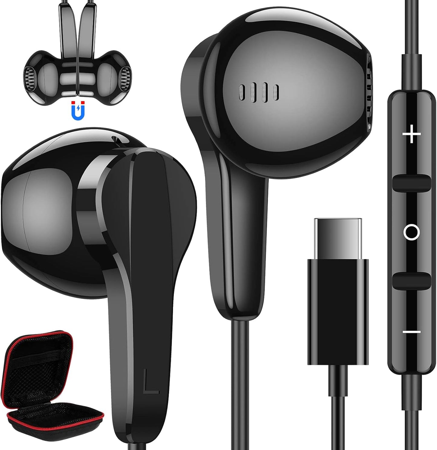 Crystal Clear Sound: USB C Earphones for Samsung & iPhone