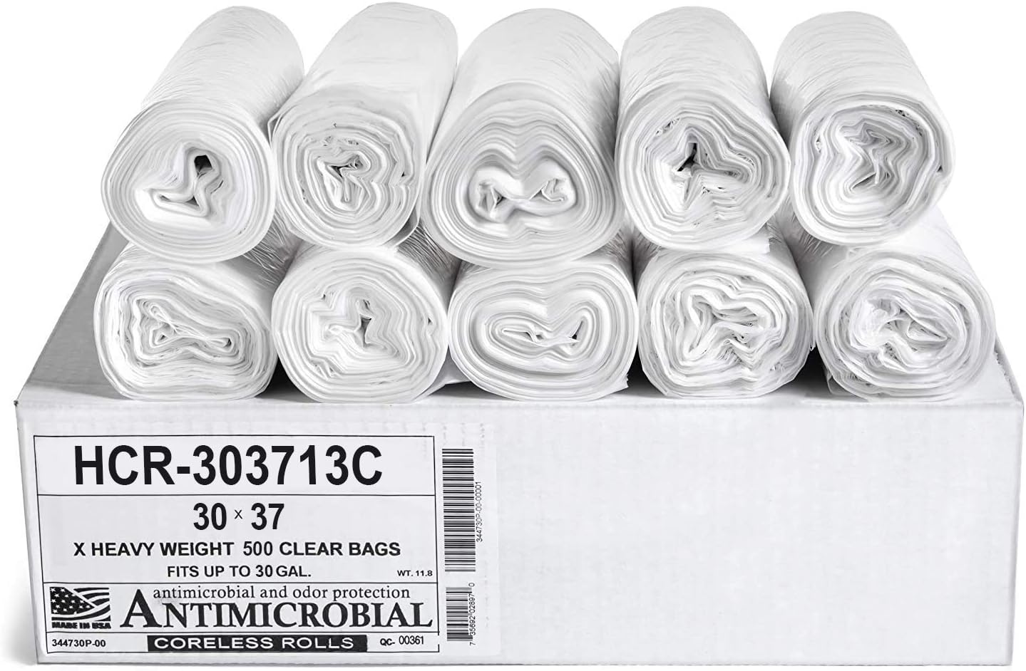 High Density Star Sealed Coreless Roll Bags for 30 Gal Trash