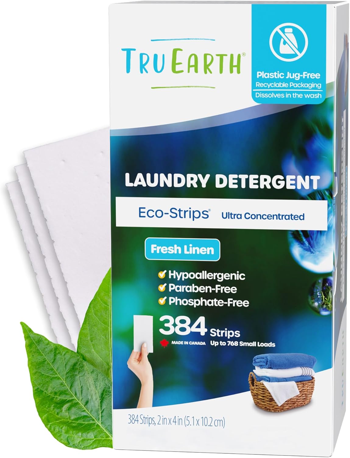 Tru Earth Compact Dry Laundry Detergent Sheets for Easy Cleaning
