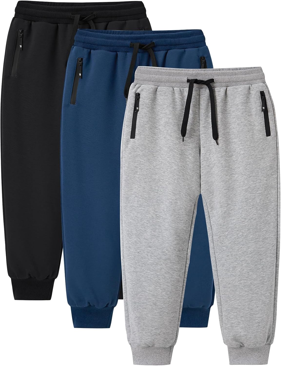 Gihuo Boys Sweatpants Athletic Joggers with Zipper Pocket