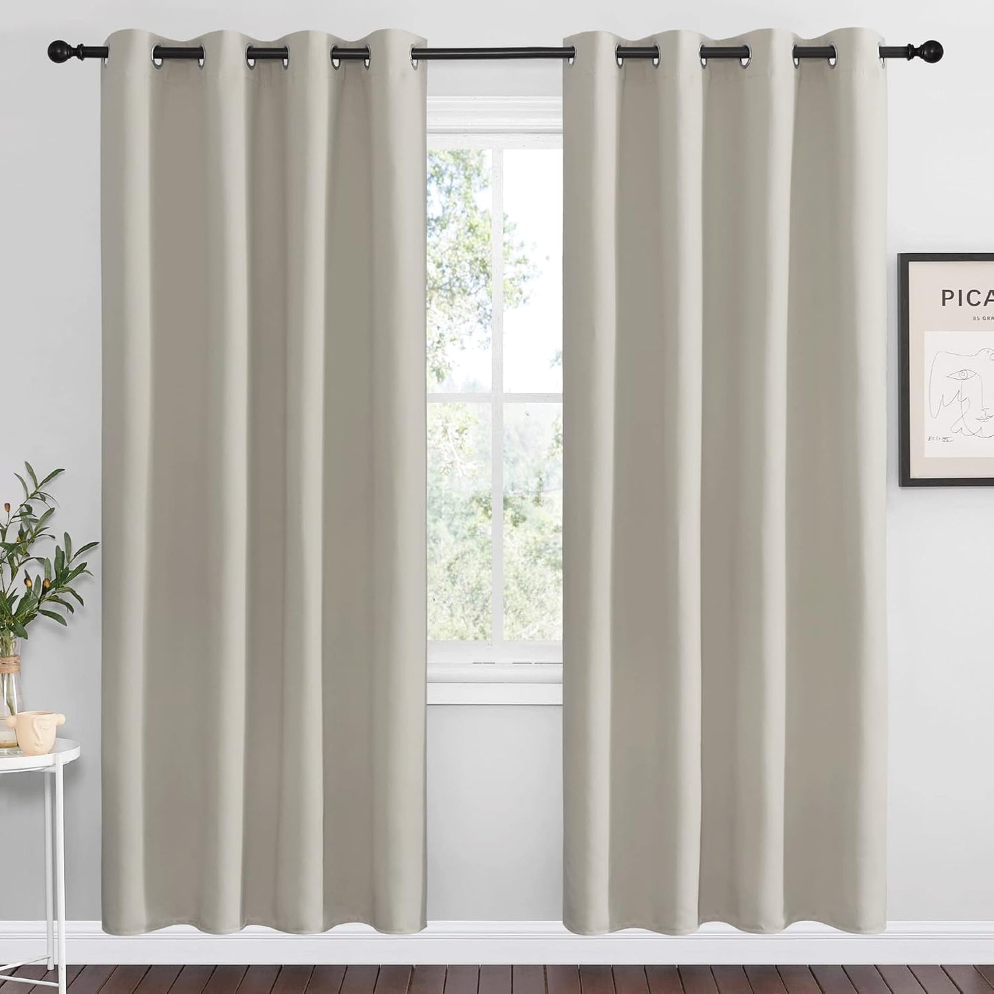 NICETOWN Natural Room Darkening Curtains for Elegant Home Decor