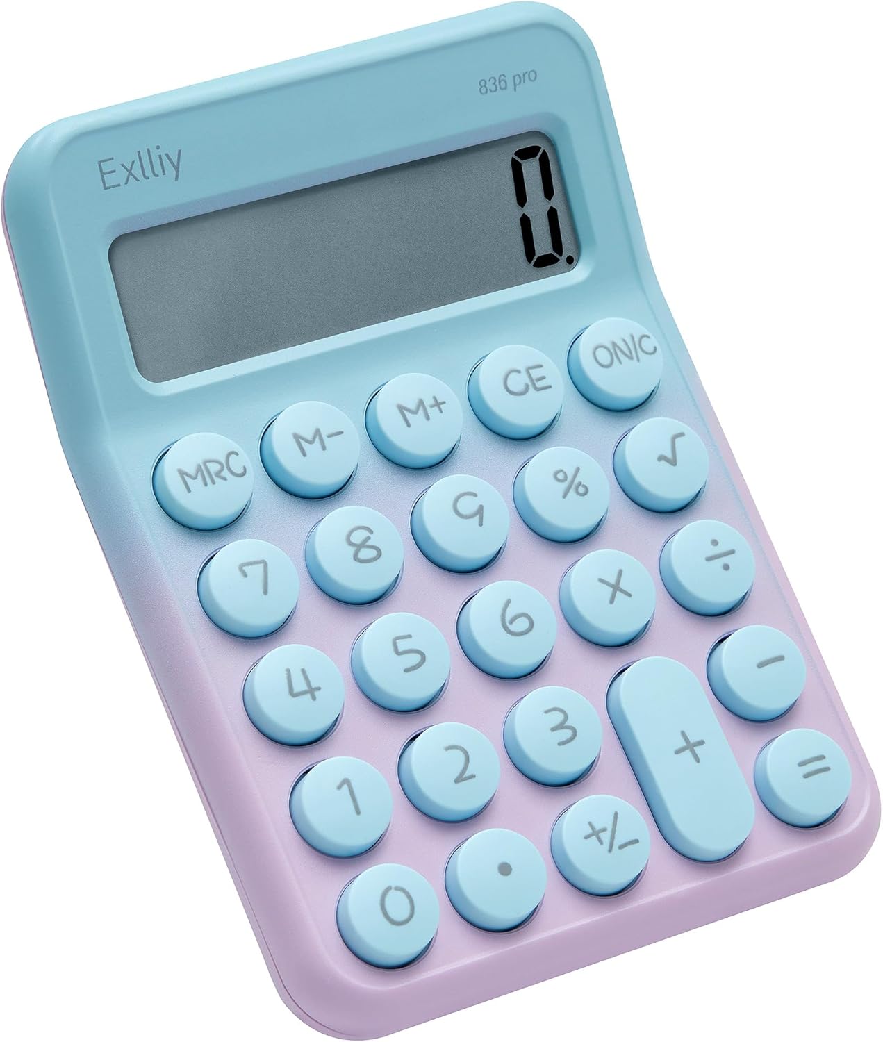 Cute Mini Calculator, 8 Digit Display, Gradient Purple, Exlliy