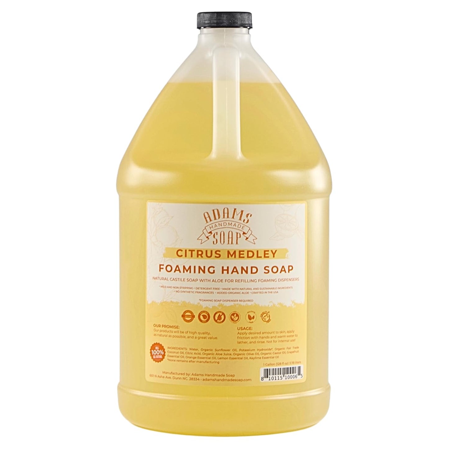 Adams Handmade Soap Liquid Foaming Soap - Citrus Medley 1 Gal