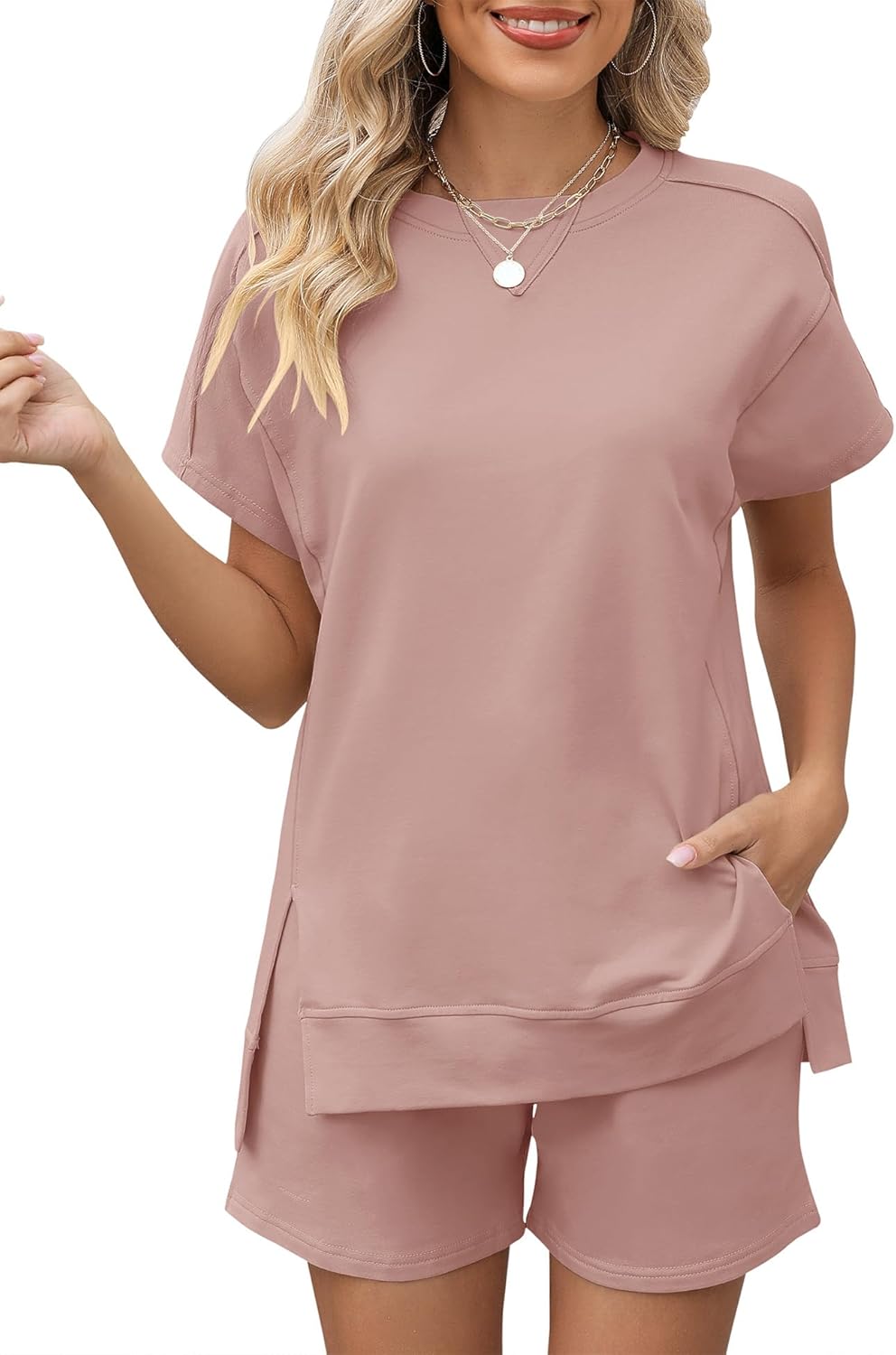 LOMON Womens Fashion 2 Piece Outfits for Summer Comfort