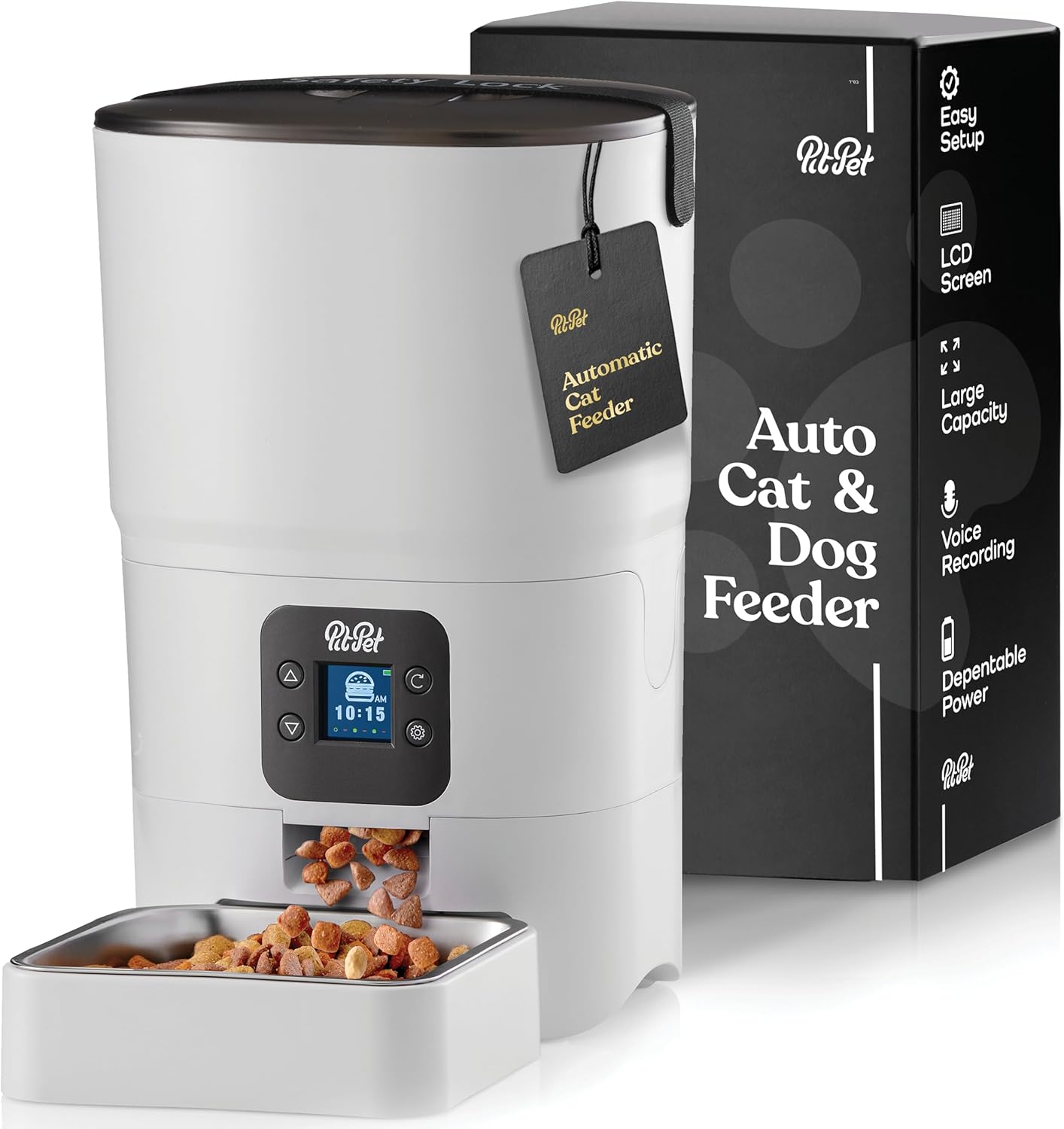 Smart Automatic Cat Feeder - Reliable 6L Food Dispenser for Cats