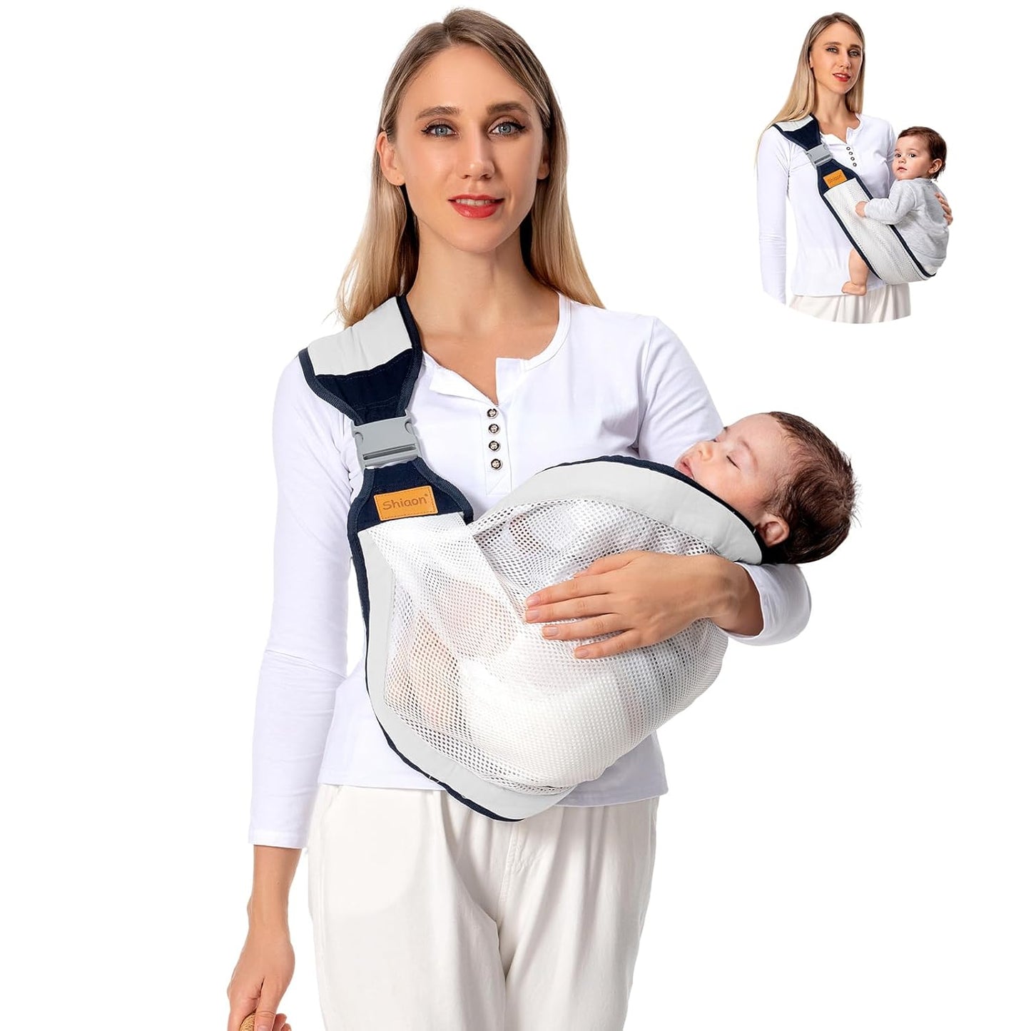 Shiaon Baby Sling Carrier for Newborn to Toddler Comfort
