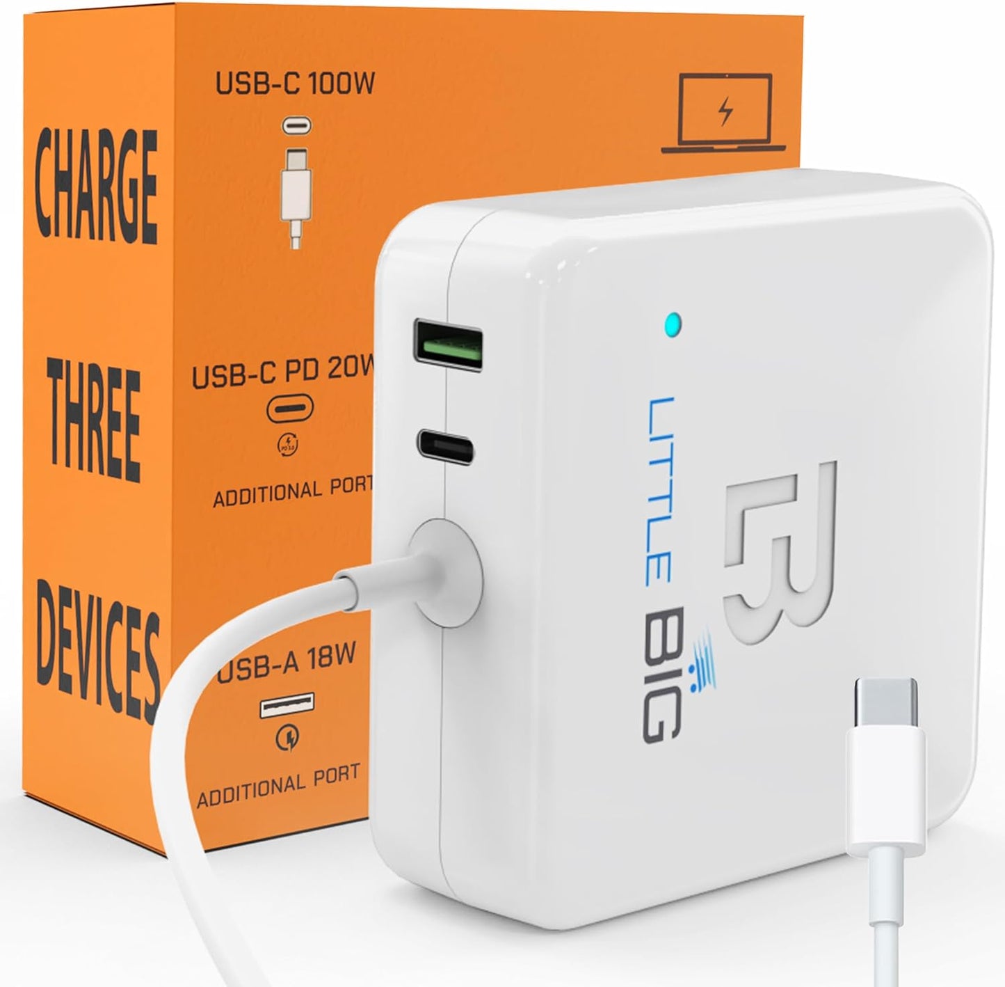 100W USB C Fast Charger for MacBook Pro with Extra Ports