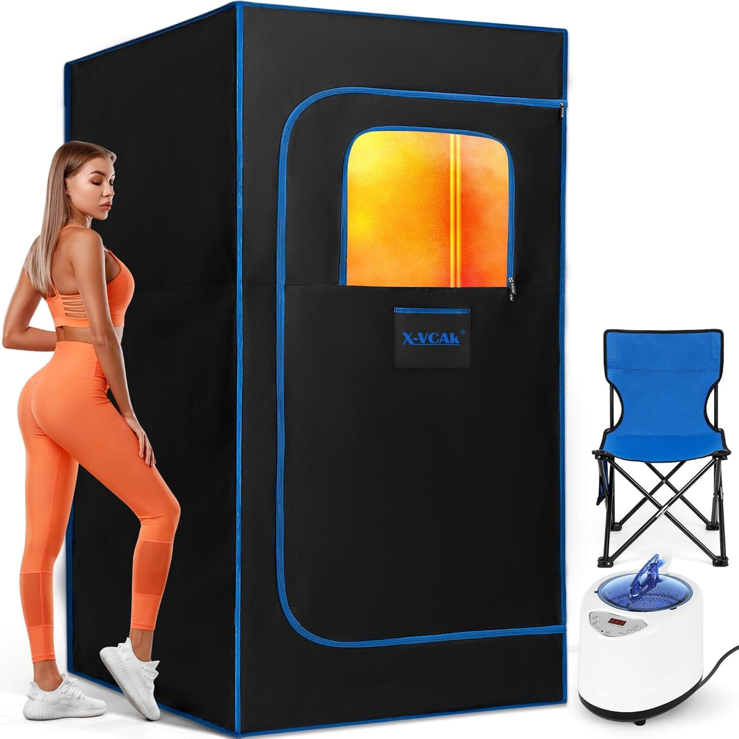 Portable Sauna Box for Home with Steamer and Remote Control