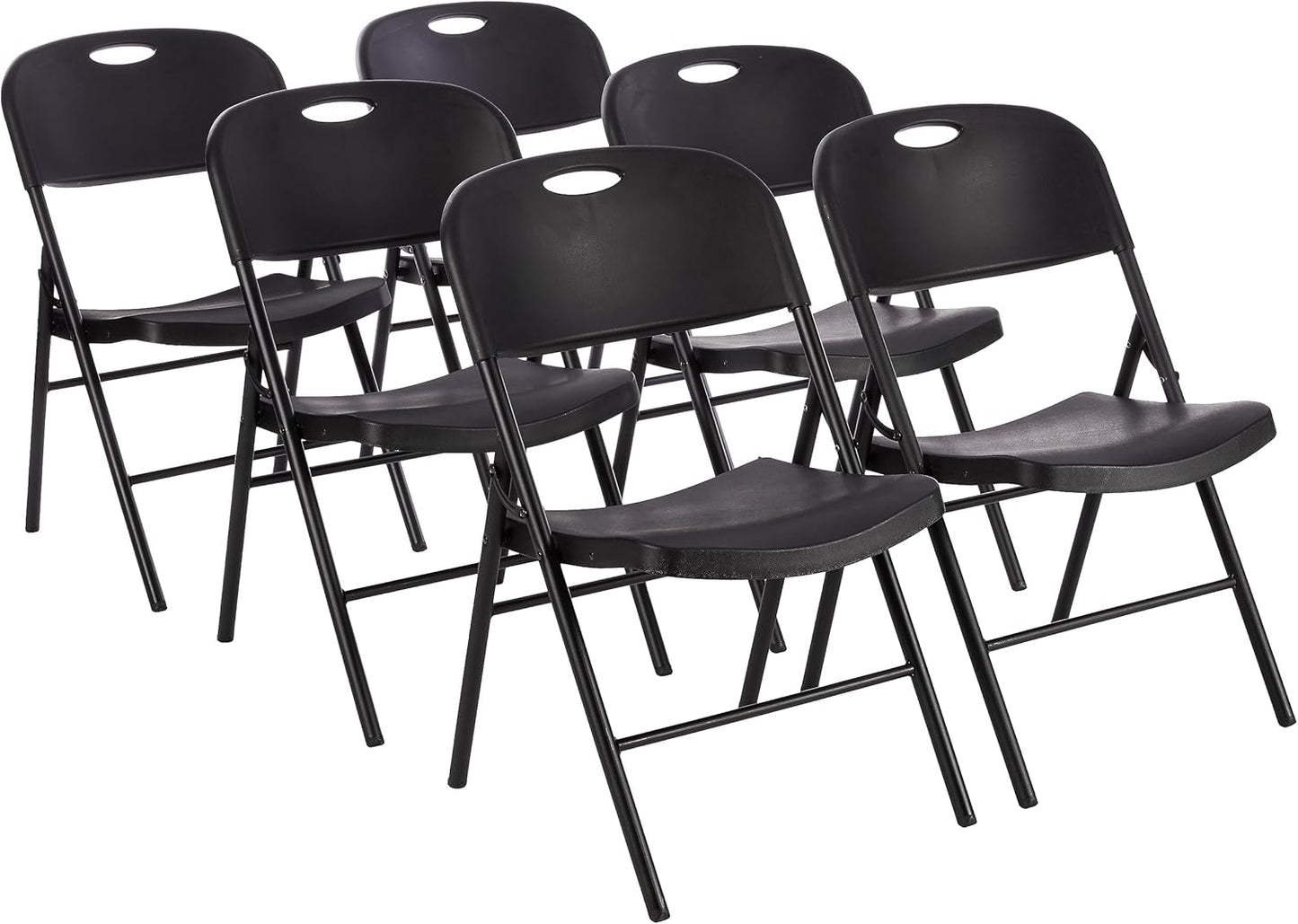 Sturdy Foldable Plastic Chair Set of 6 for Events and Home Use