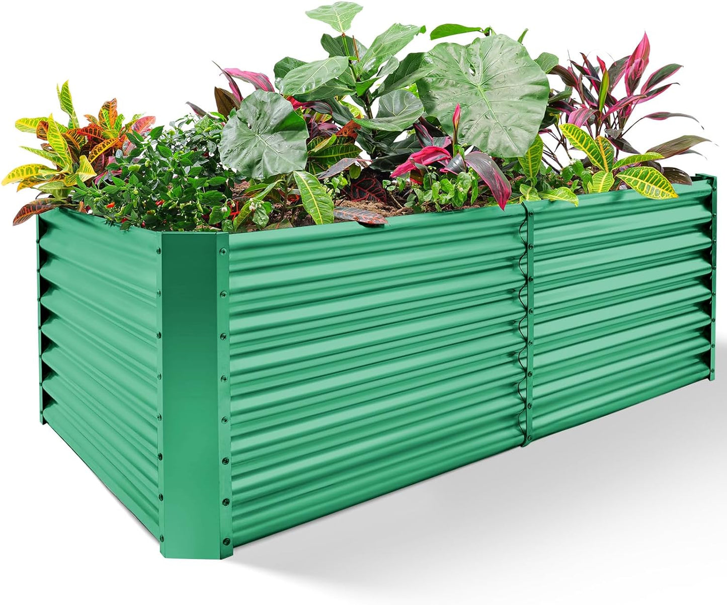 Galvanized Raised Garden Bed Kit for Large Outdoor Planting