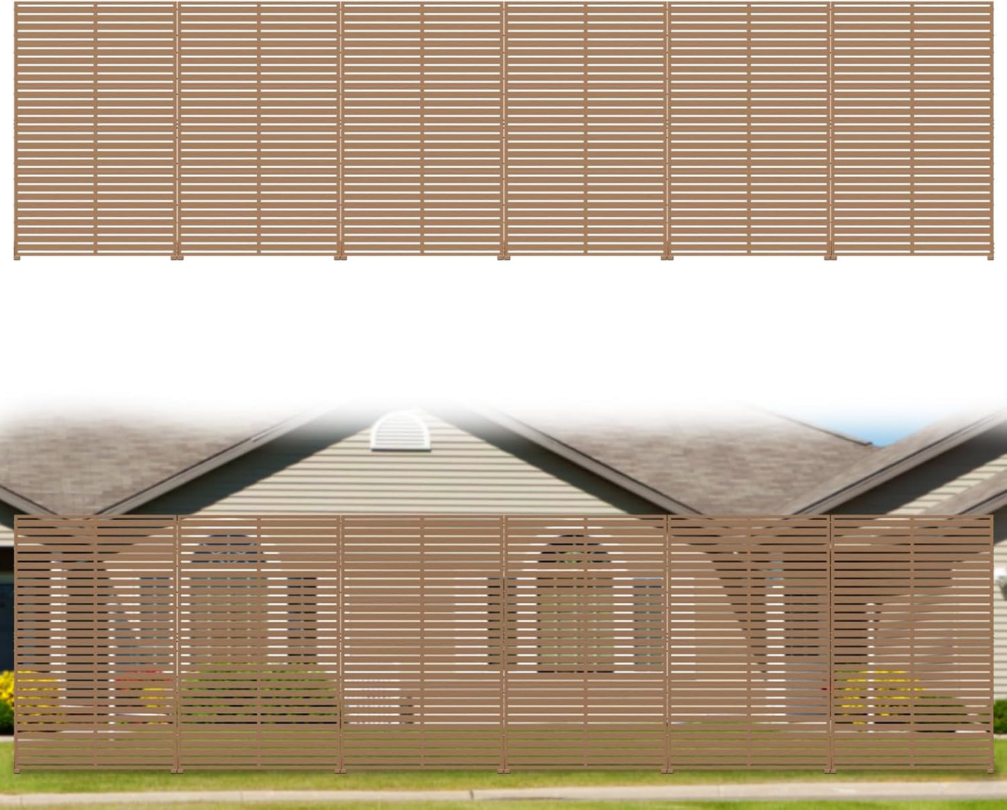 Privacy Fence Screen Outdoor 6 Panel HDPE Decorative Panels