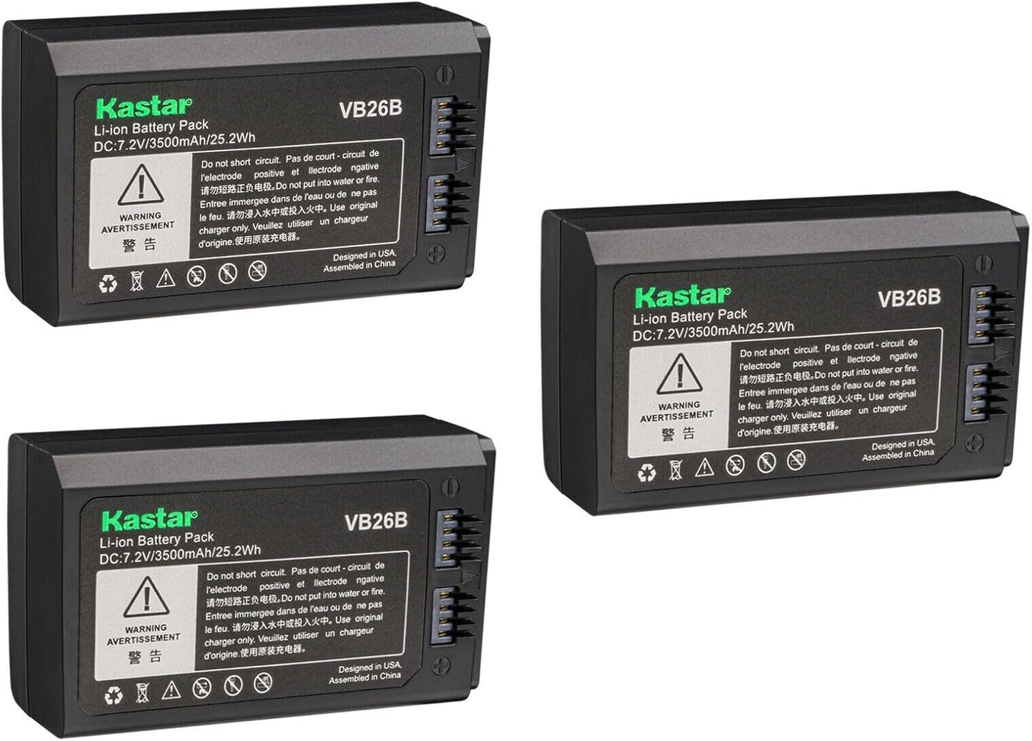Kastar 3-Pack Battery Pack Replacement for IGODOX V1 Series