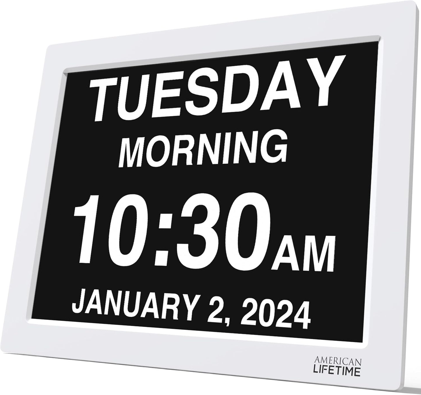 Dementia Clock for Seniors with Large Display and Custom Alarms