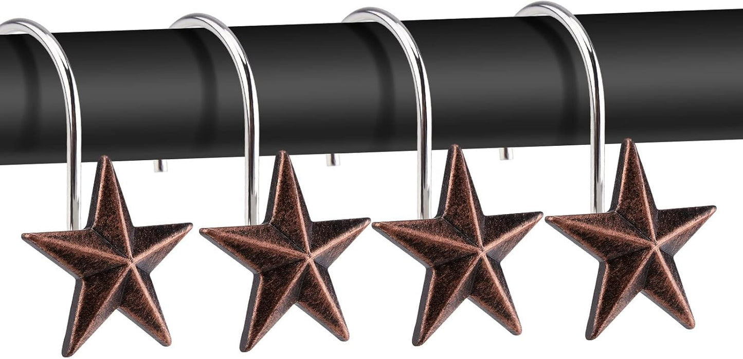 AGPtek Star Shower Hooks - Anti Rust Decor, 12PCS