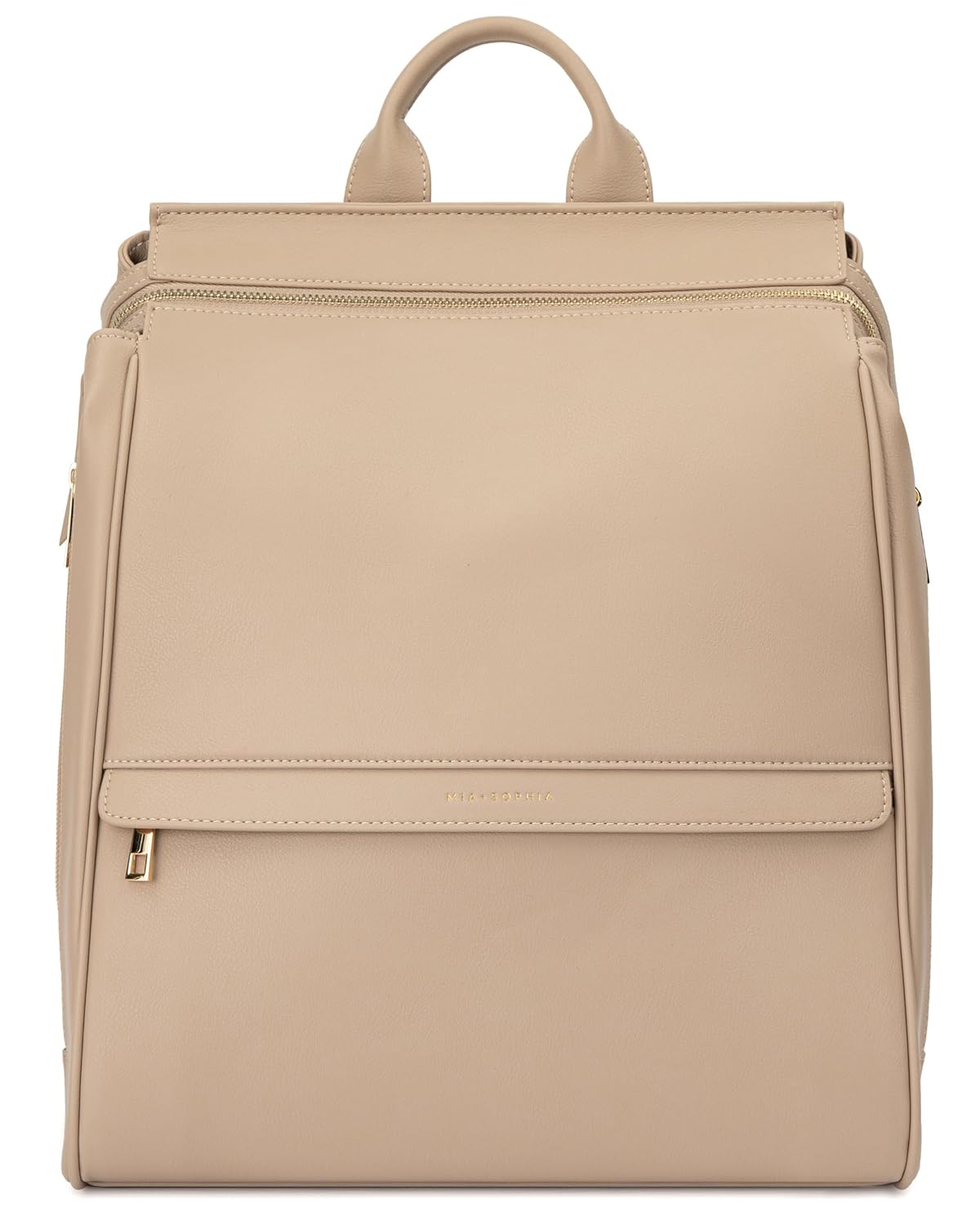 MIA + SOPHIA Leather Diaper Bag Backpack with USB Charging Port