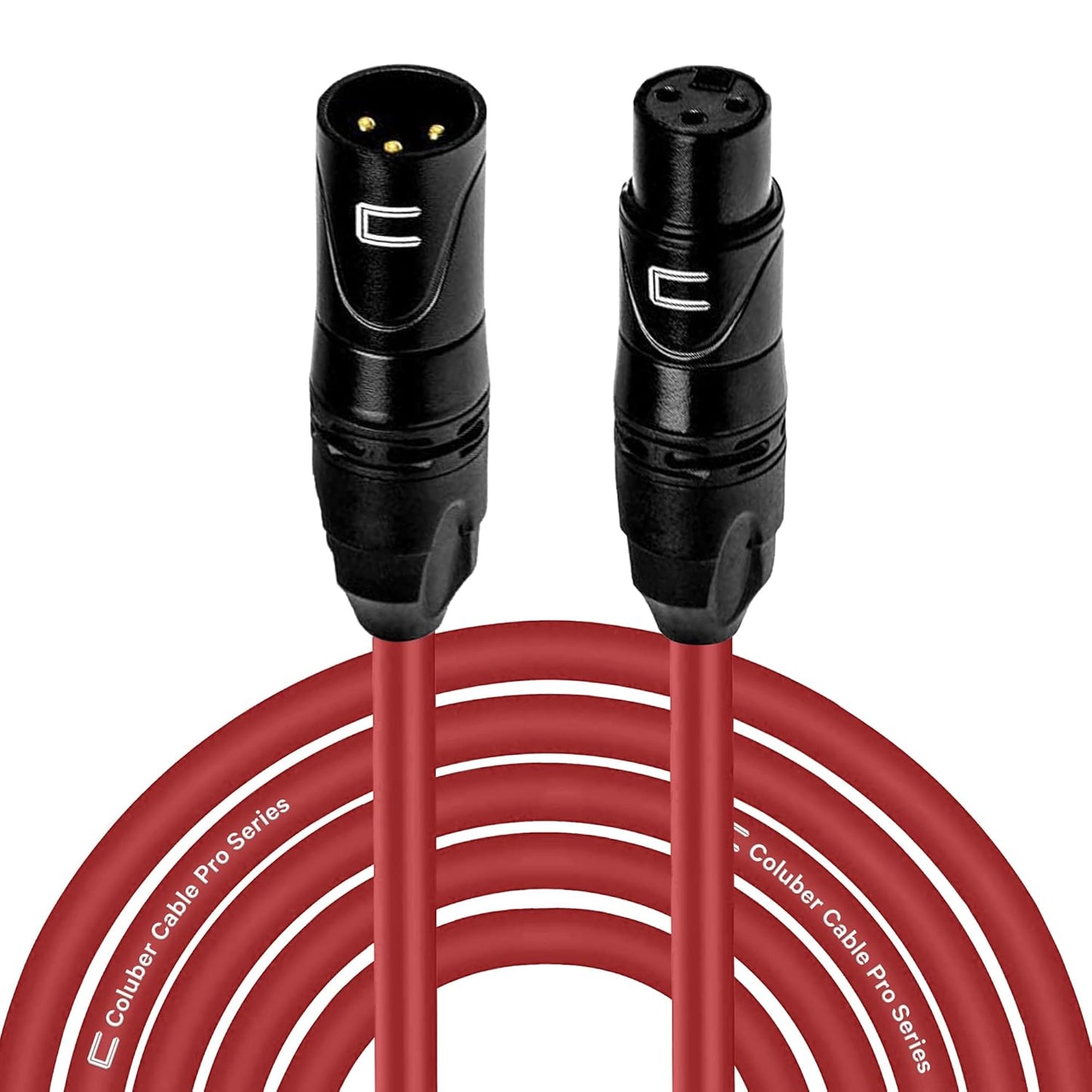 Balanced XLR Cable Male to Female - 35 Feet Red for Sound
