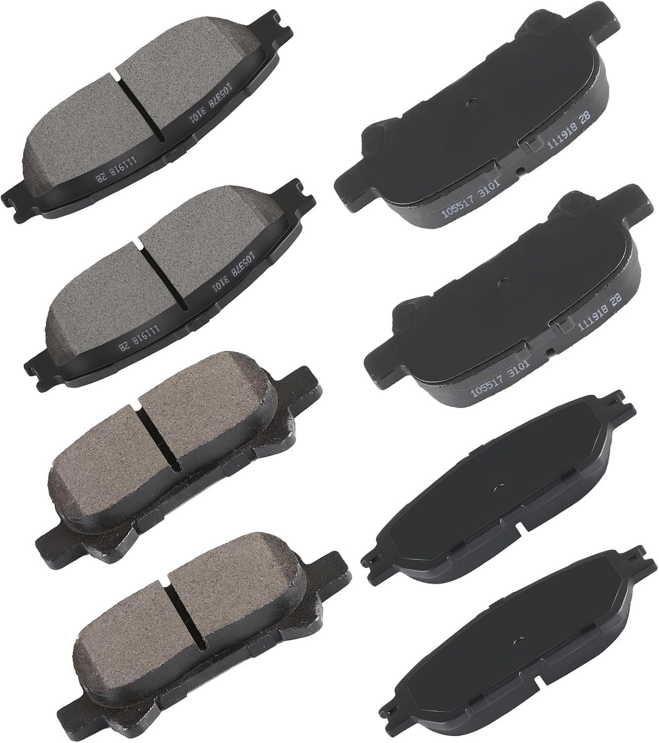 cciyu D906 D828 Ceramic Brake Pad Set for Toyota Vehicles