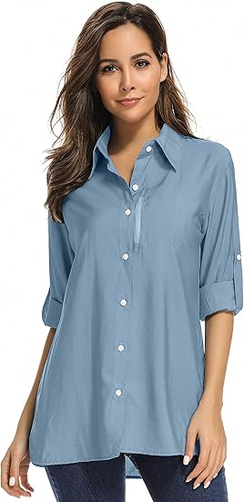 Women's UPF 50 Long Sleeve Sun Protection Shirts for Outdoor Fun