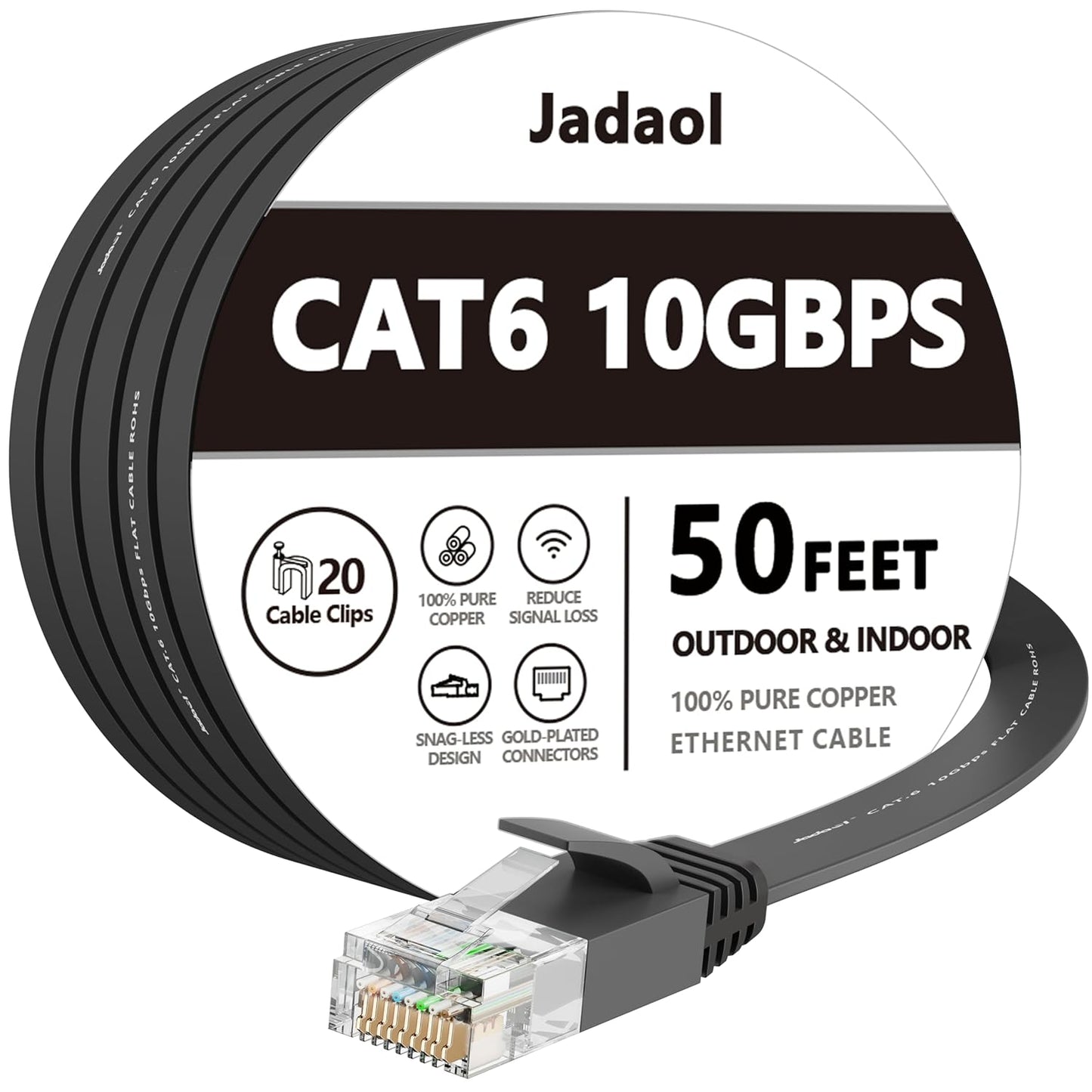 High-Speed Cat 6 Ethernet Cable - 50 ft