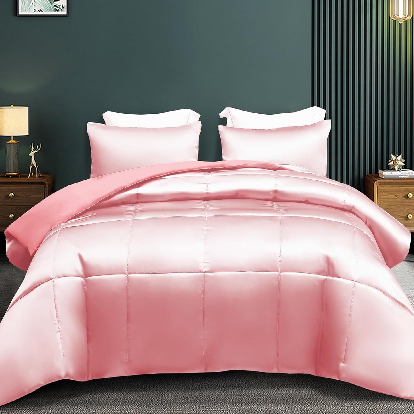 Luxurious Satin King Size Comforter Set for All Seasons