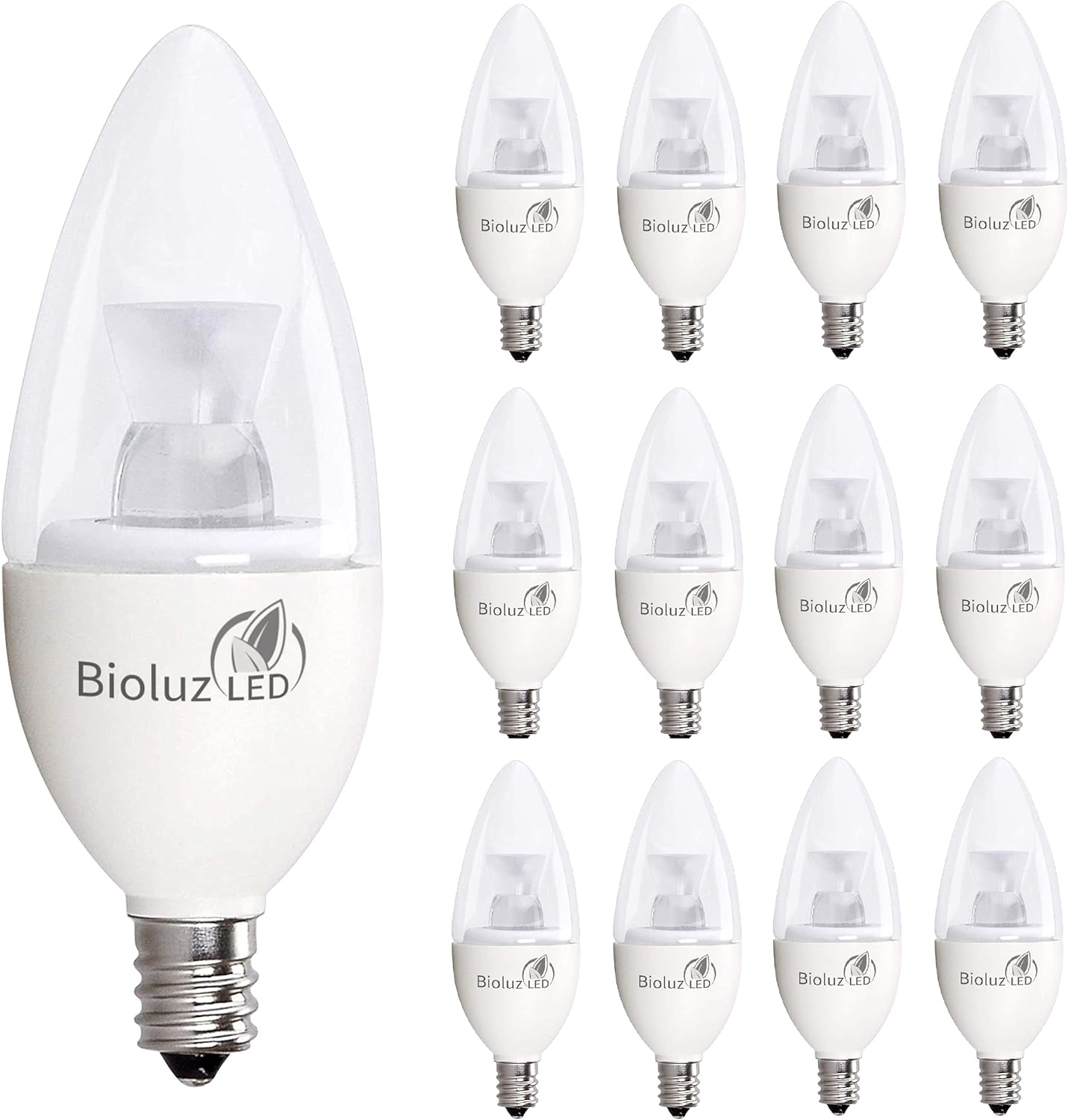 Bioluz LED Light Bulb 40 Watt Candelabra Dimmable Energy Saver