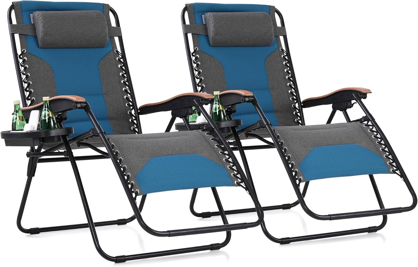 Oversized XXL Padded Zero Gravity Lawn Chairs for Comfort
