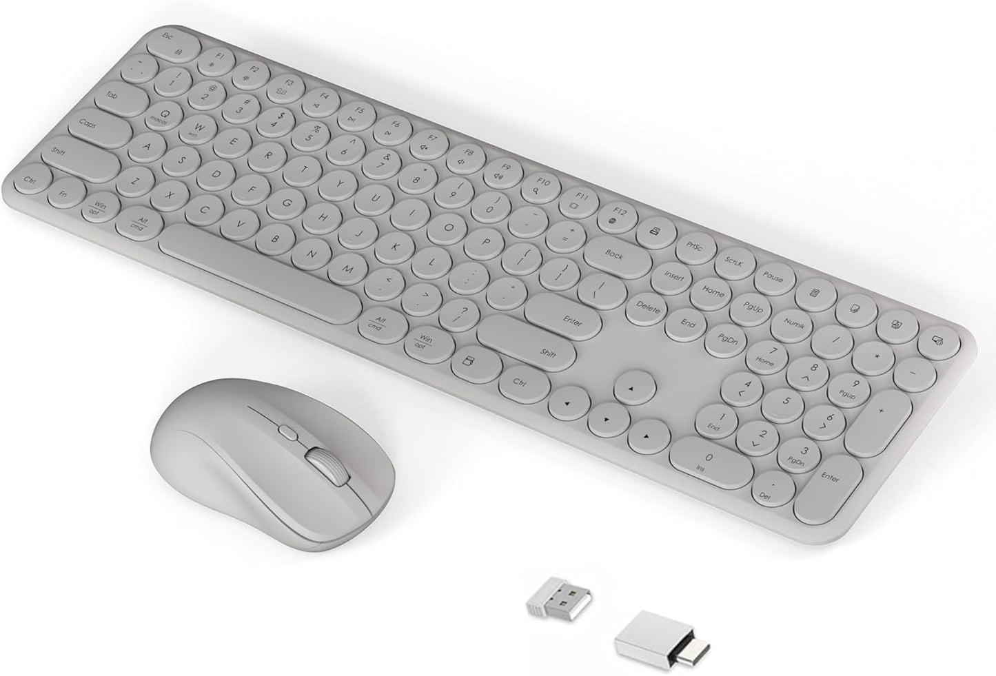 Wireless Keyboard Mouse Combo - Ultra-Thin Quiet Set for PC