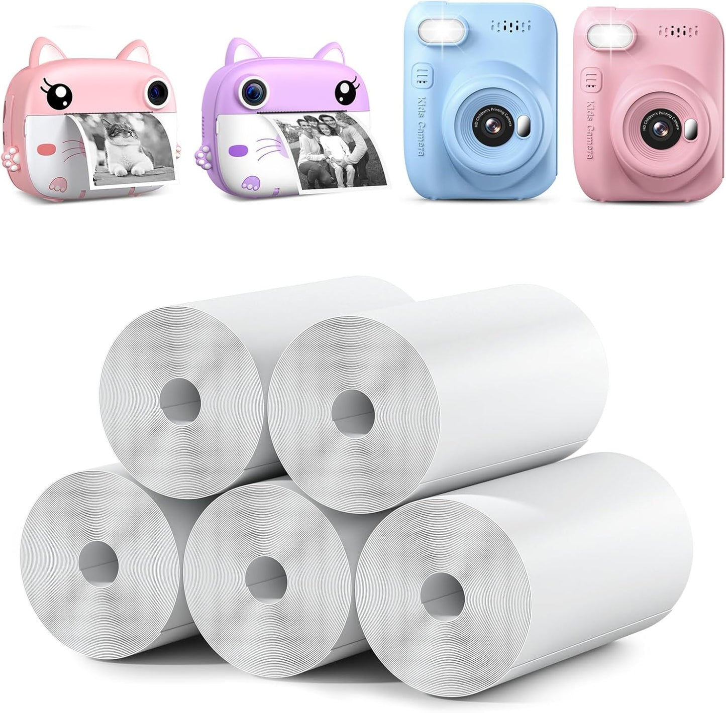 5 Rolls Thermal Print Paper for Kids Instant Camera