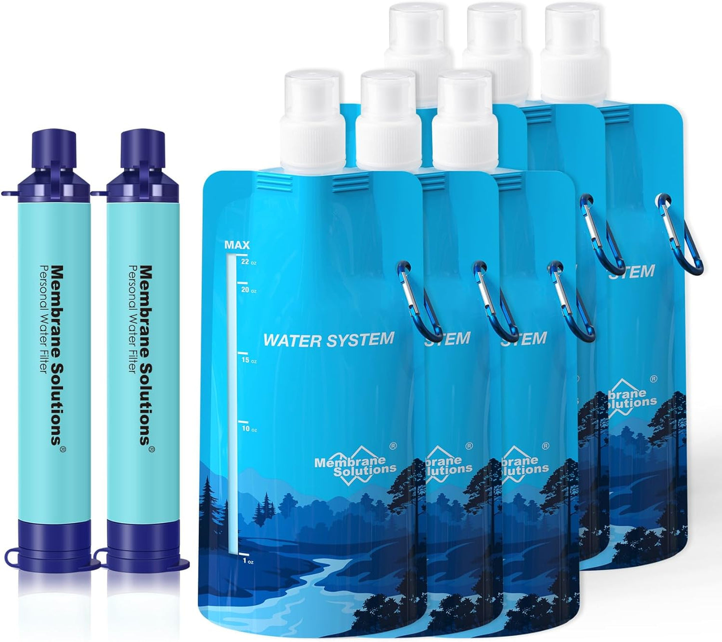 Portable Water Purifier Kit for Outdoor Adventures by Membrane Solutions