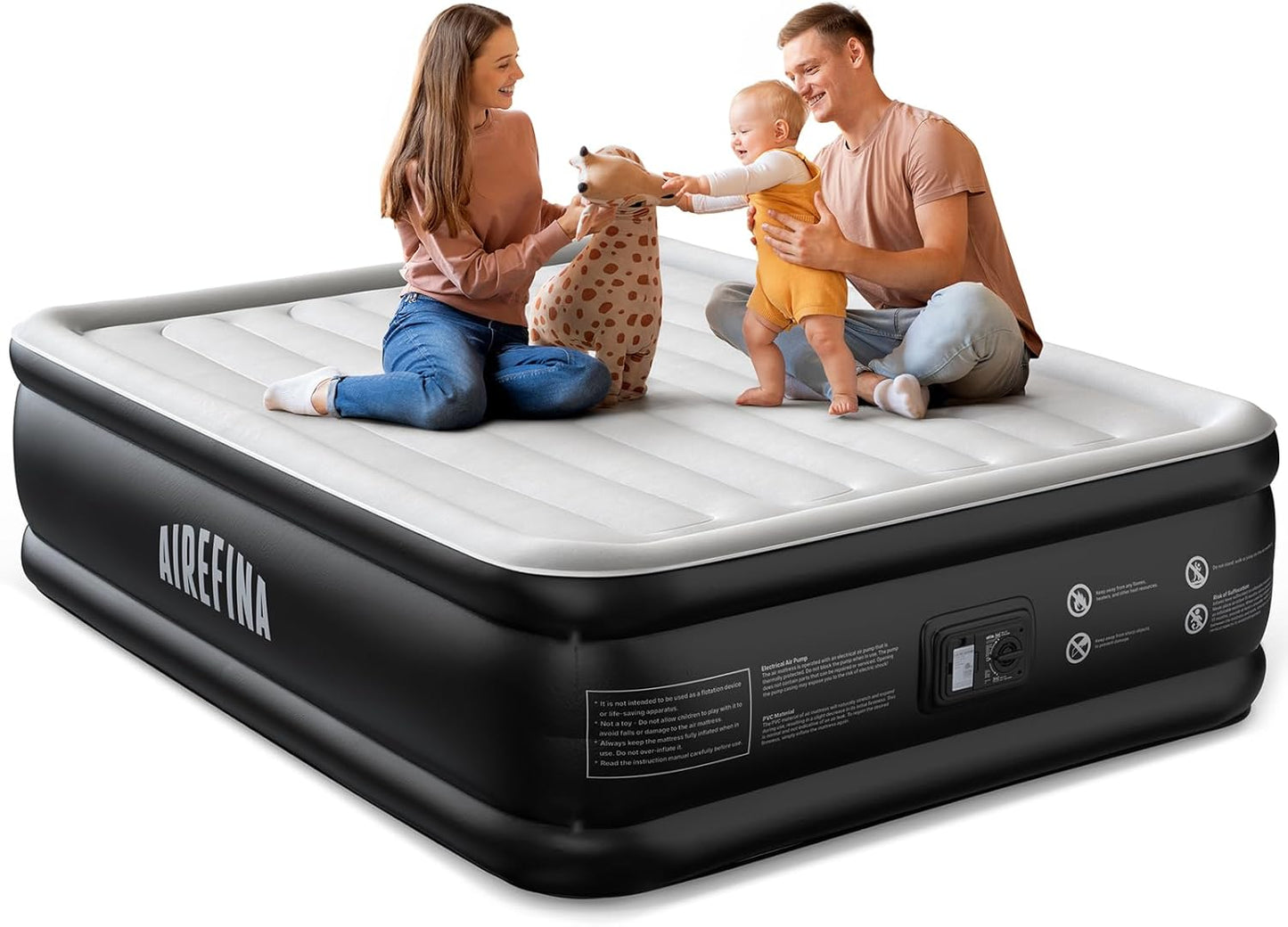Airefina Air Mattress Queen with Built in Pump for Comfort