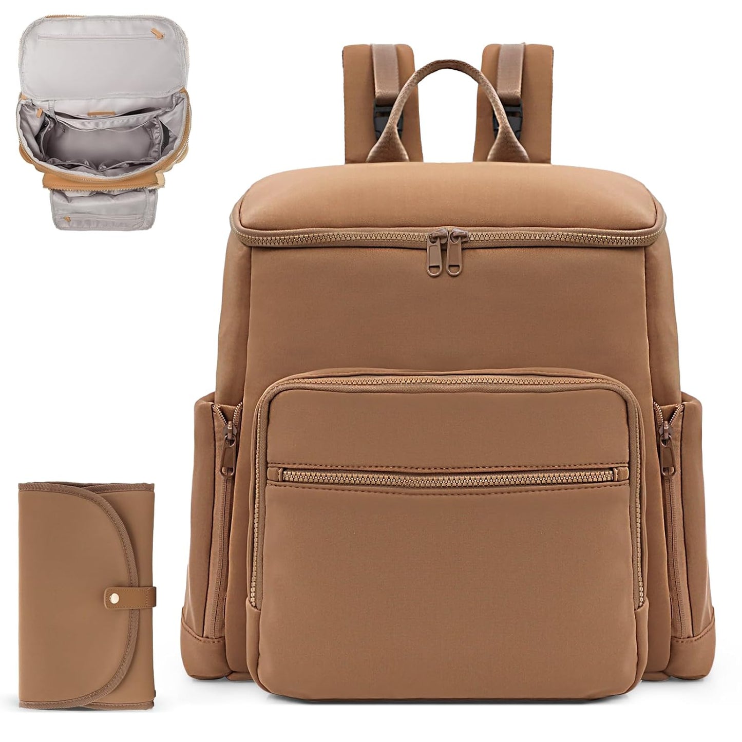 Large Neoprene Diaper Bag Backpack with Insulated Pockets