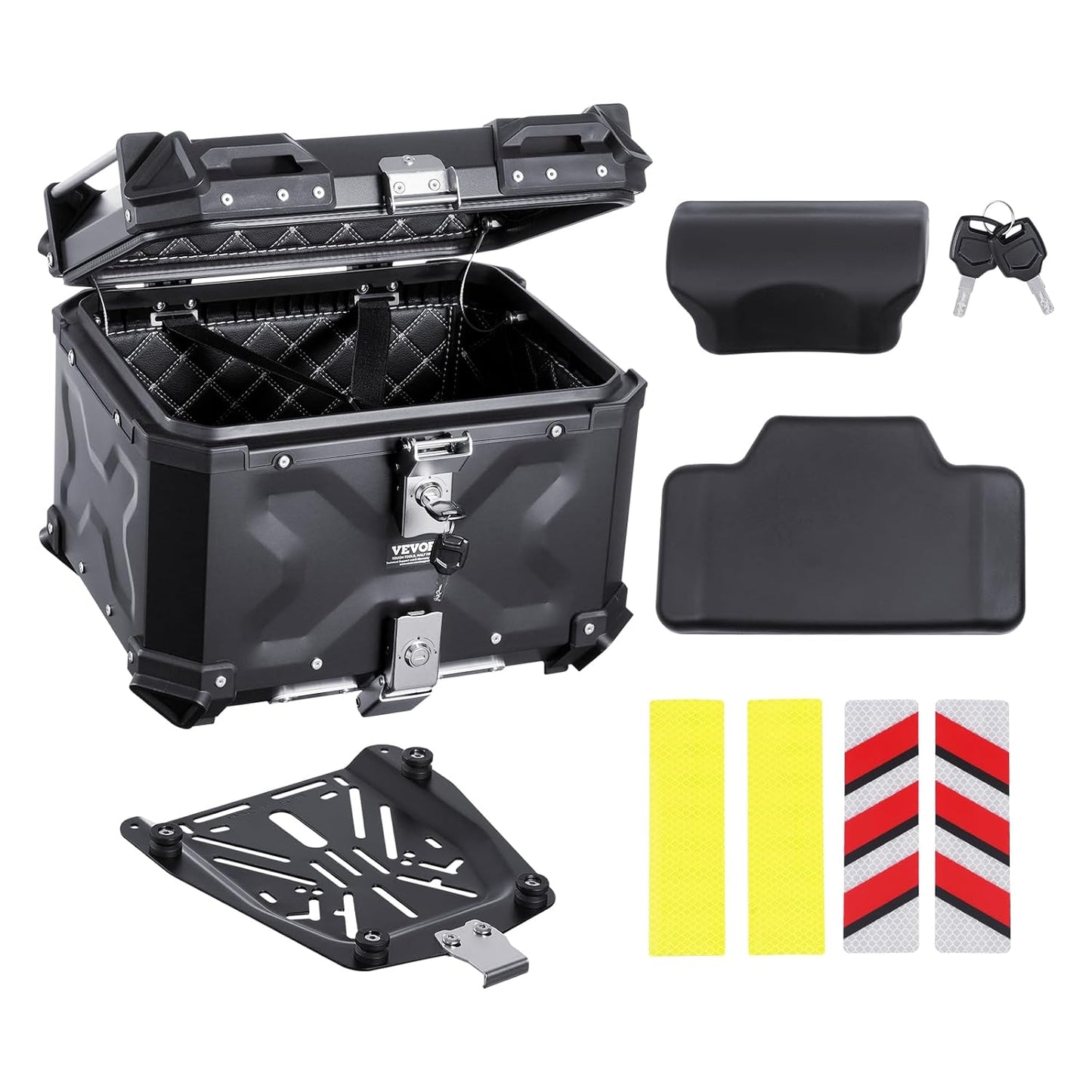 VEVOR Motorcycle Top Case 45L: Durable, Waterproof Storage Solution