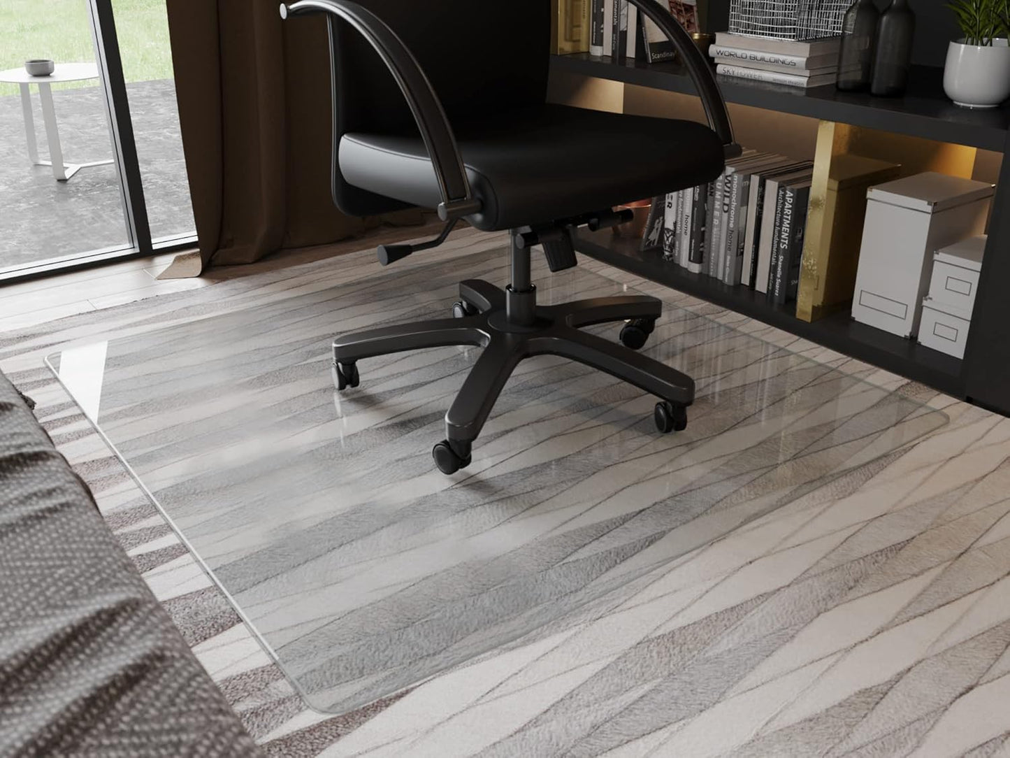 Premium Tempered Glass Chair Mat for Easy Glide