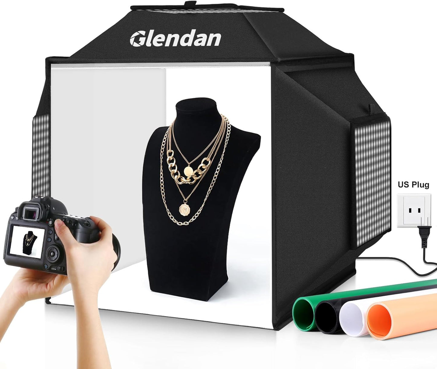 Glendan Upgrade Portable Photo Studio Light Box for Perfect Shots