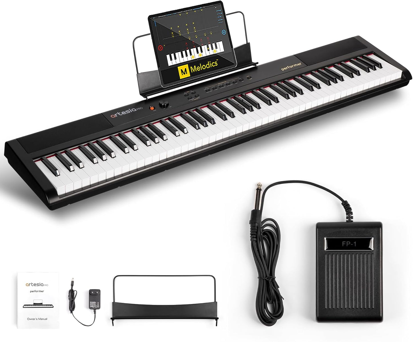 Artesia 88-Key Digital Piano: Semi-Weighted Keys & Lessons